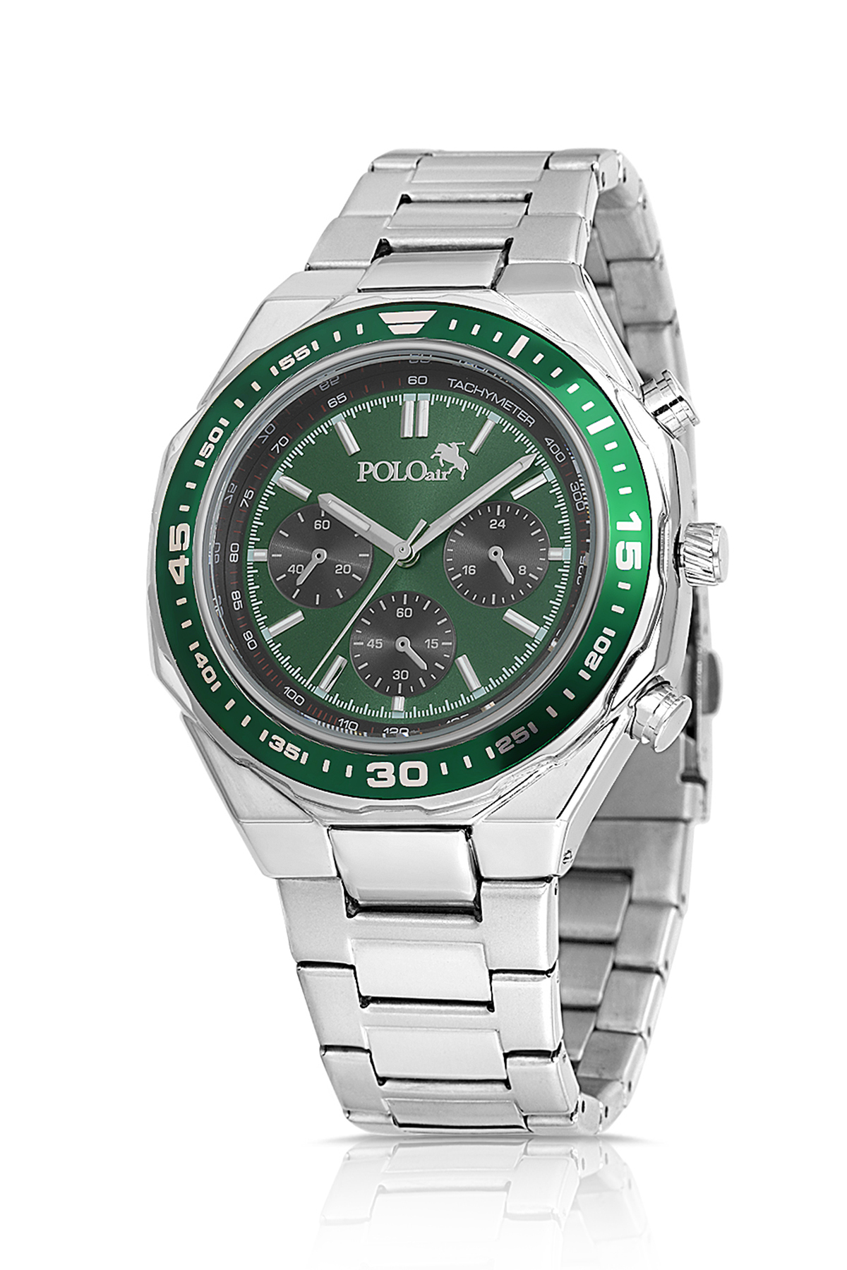 Erkek Kol Saati Cüzdan Kemer Kartlık Çakmak Hediyelik Kutusunda Yeşil Gümüş Renk Pl-7036E3 Yeşil-Gümüş Pl-7036E3