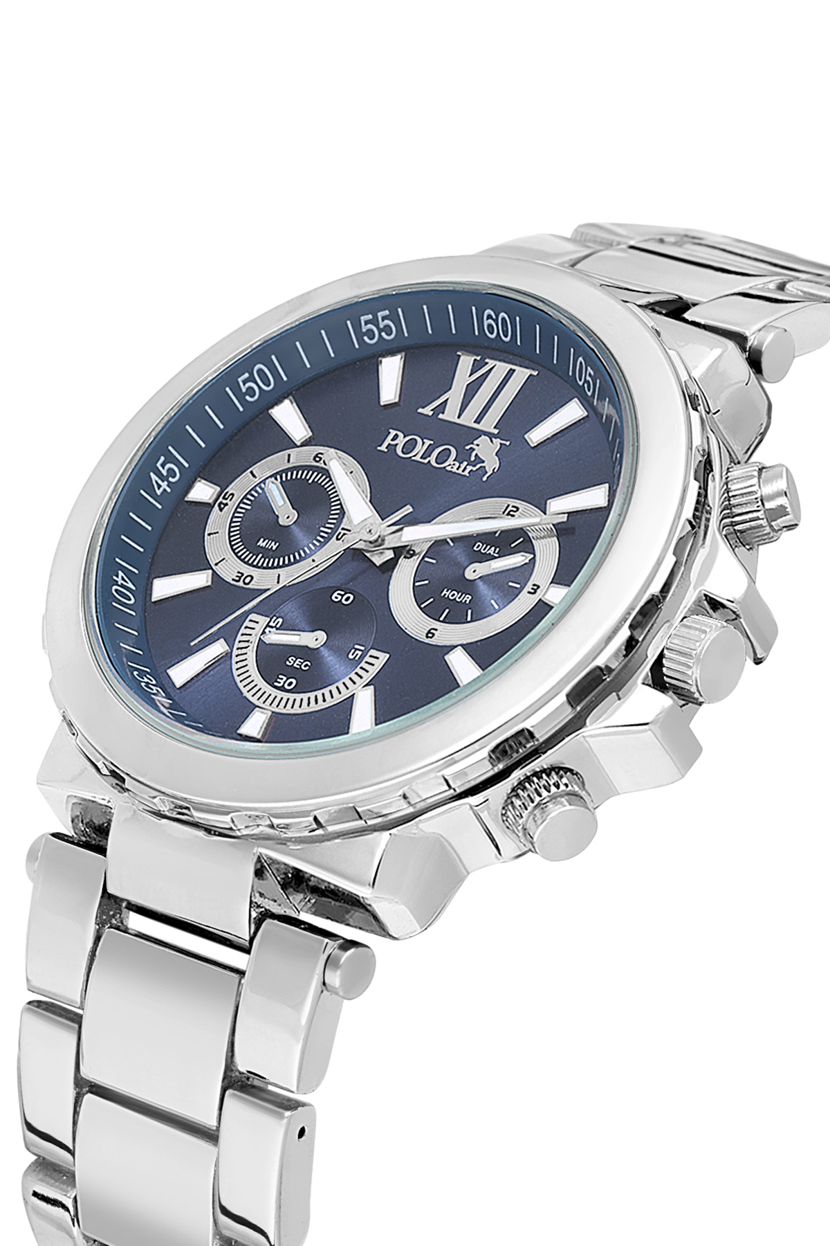 Erkek Kol Saati Cüzdan Kemer Kartlık Hediyelik Kutusunda Gümüş Lacivert Renk Pl-7031E2 Lacivert Pl-7031E2