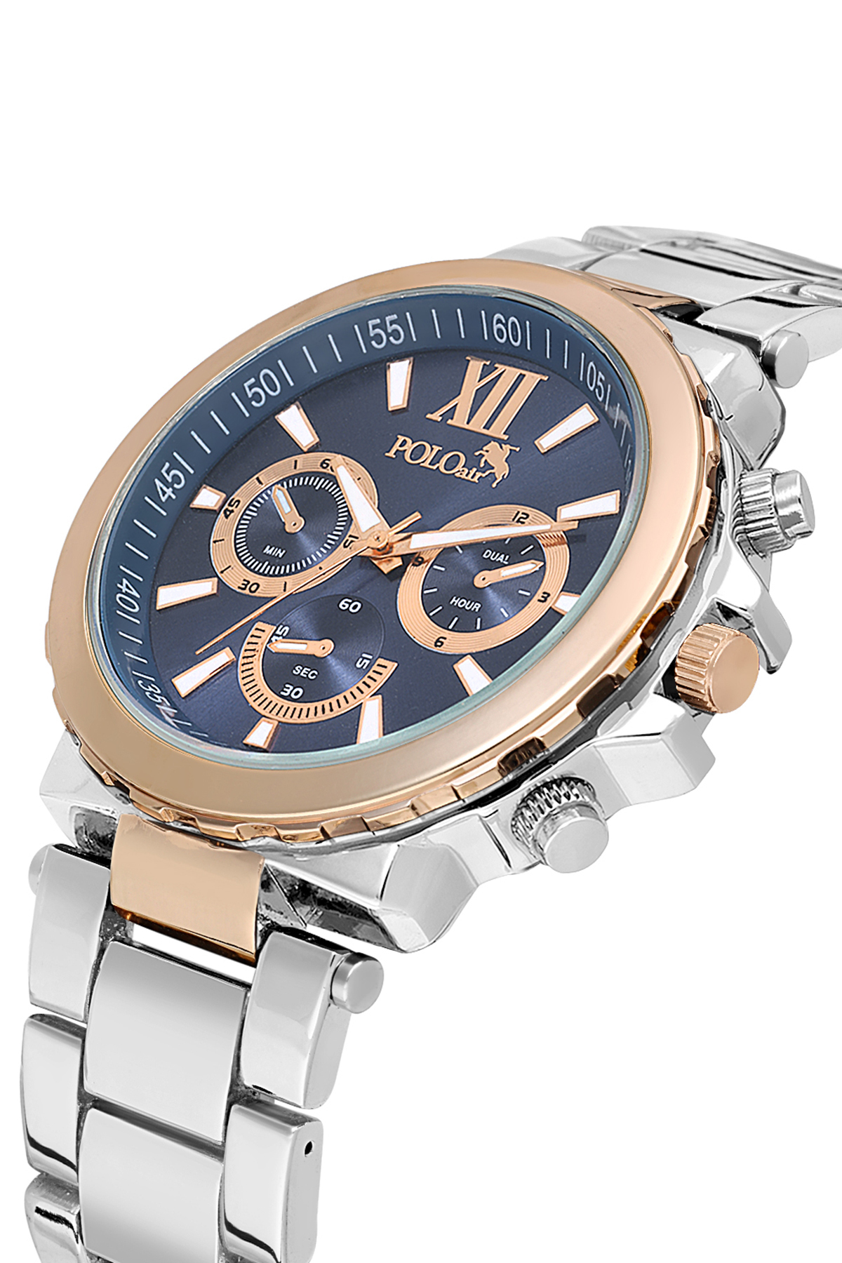 Erkek Kol Saati Cüzdan Kemer Kartlık Hediyelik Kutusunda Taba Gümüş Lacivert Bakır Renk Pl-7031E5 Çok Renkli Pl-7031E5