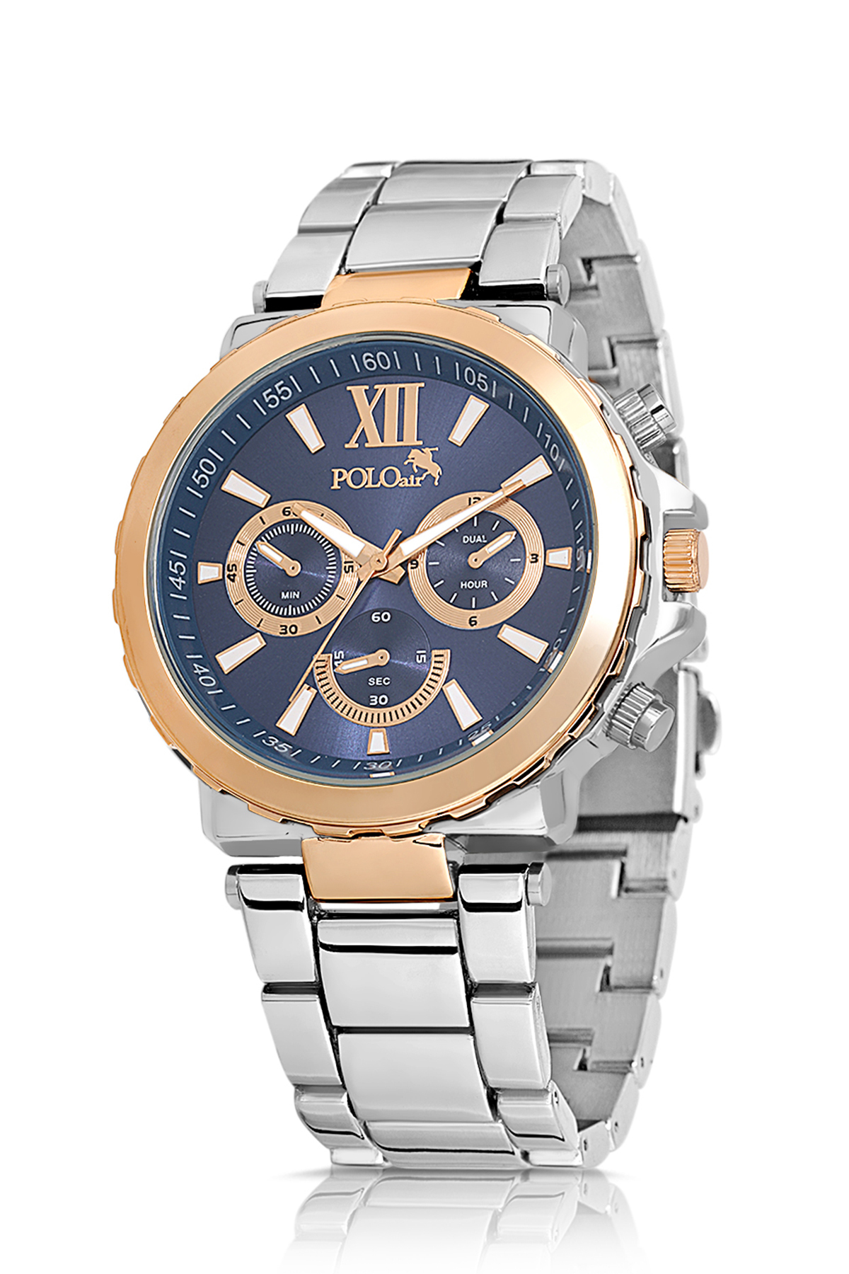 Erkek Kol Saati Cüzdan Kemer Kartlık Hediyelik Kutusunda Taba Gümüş Lacivert Bakır Renk Pl-7031E5 Çok Renkli Pl-7031E5