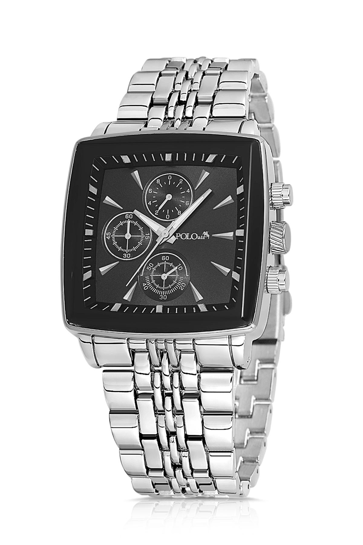 Erkek Kol Saati Kemer Cüzdan Kartlık Çakmak Hediyelik Kutusunda Gümüş Siyah Set Pl-7045E5 Siyah Pl-7045E5