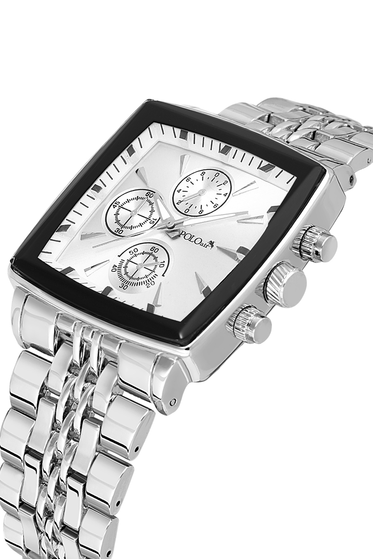 Erkek Kol Saati Kemer Cüzdan Kartlık Çakmak Hediyelik Kutusunda Siyah Gümüş Set Pl-7045E4 Gümüş Pl-7045E4