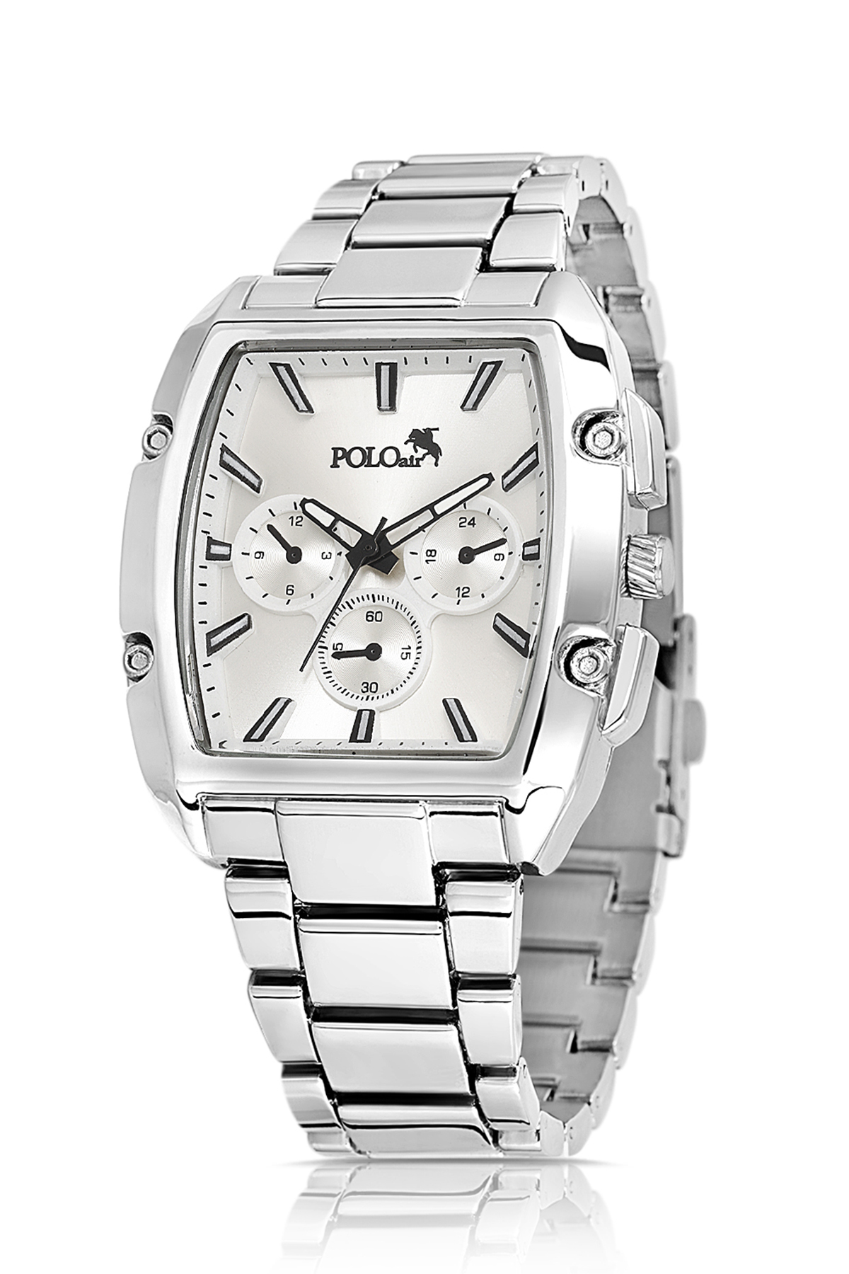 Erkek Kol Saati Kemer Cüzdan Kartlık Çakmak Hediyelik Kutusunda Siyah Set Gümüş Renk Pl-7027E4 Gümüş Pl-7027E4