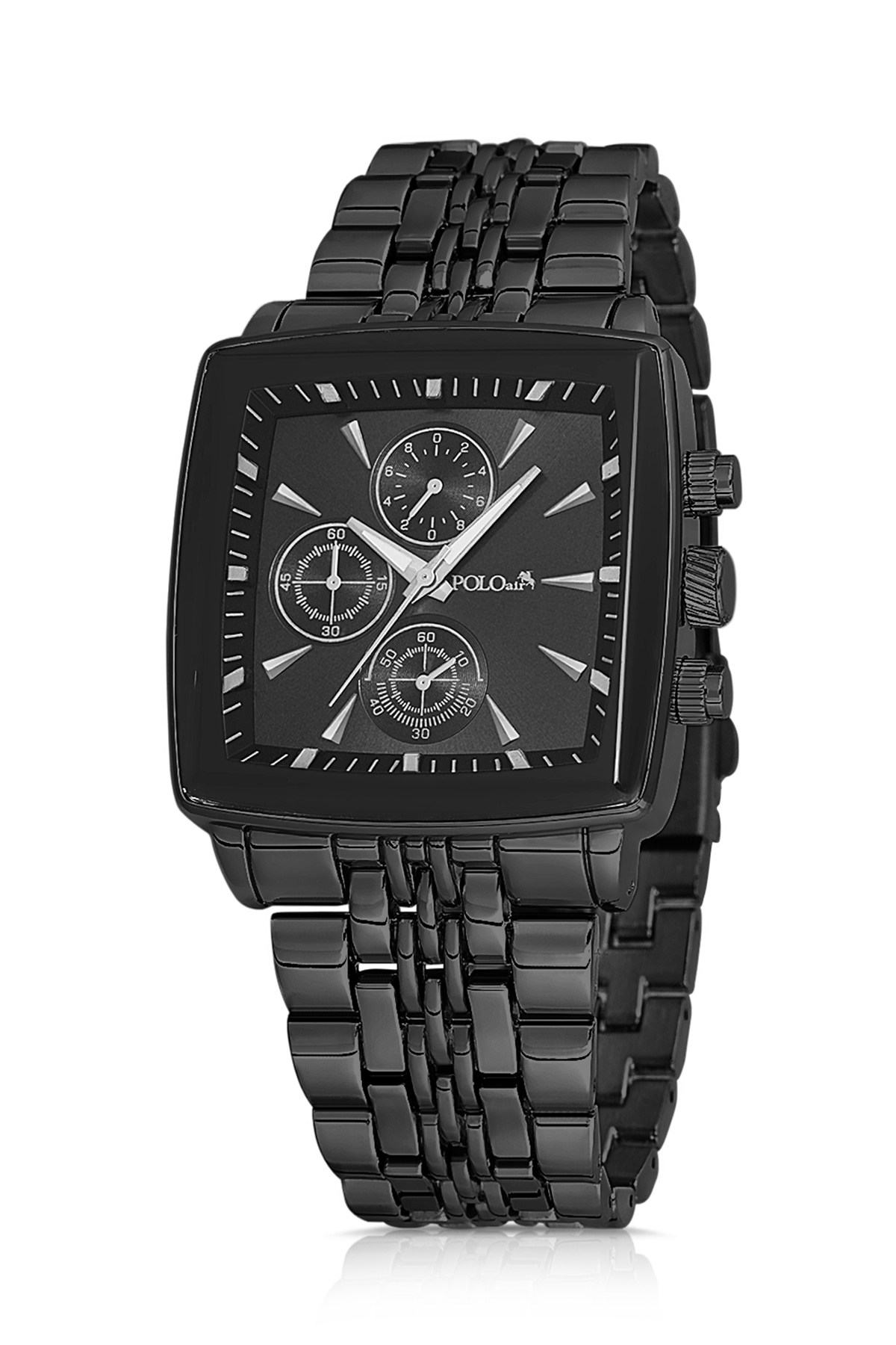 Erkek Kol Saati Kemer Cüzdan Kartlık Çakmak Hediyelik Kutusunda Siyah Set Pl-7045E1 Siyah Pl-7045E1