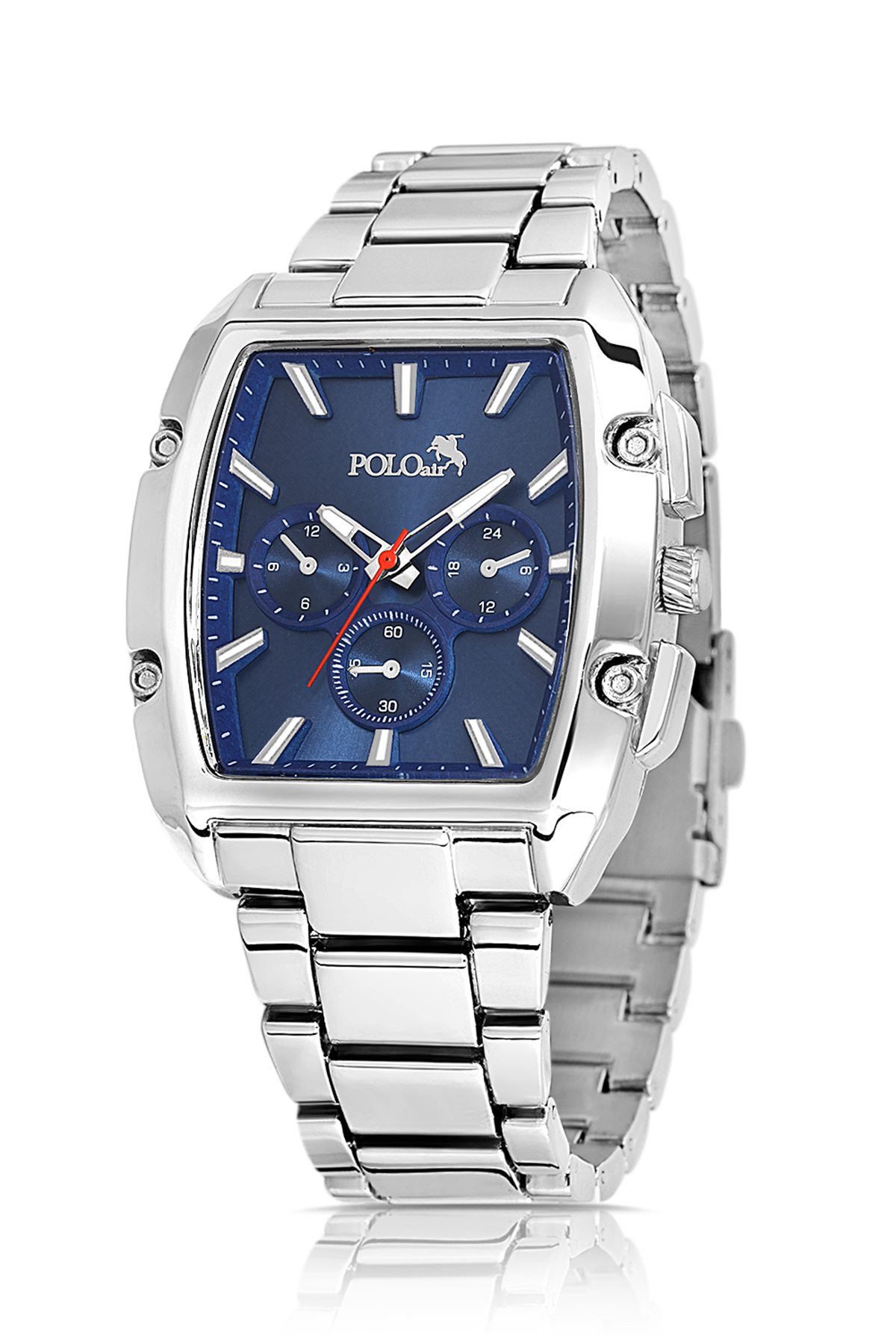 Erkek Kol Saati Kemer Cüzdan Kartlık Çakmaklı Hediyelik Kutusunda Gümüş Lacivert Set Pl-7027E2 Lacivert Pl-7027E2