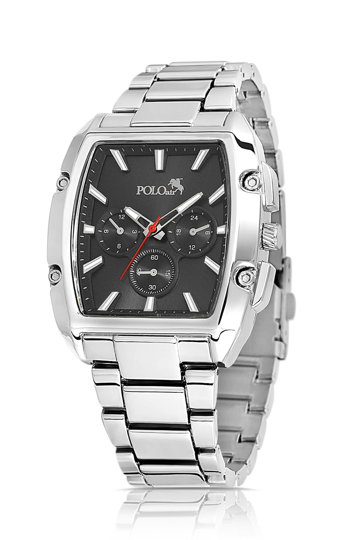 Erkek Kol Saati Kemer Cüzdan Kartlık Çakmaklı Hediyelik Kutusunda Gümüş Siyah Set Pl-7027E5 Siyah - Gümüş Pl-7027E5