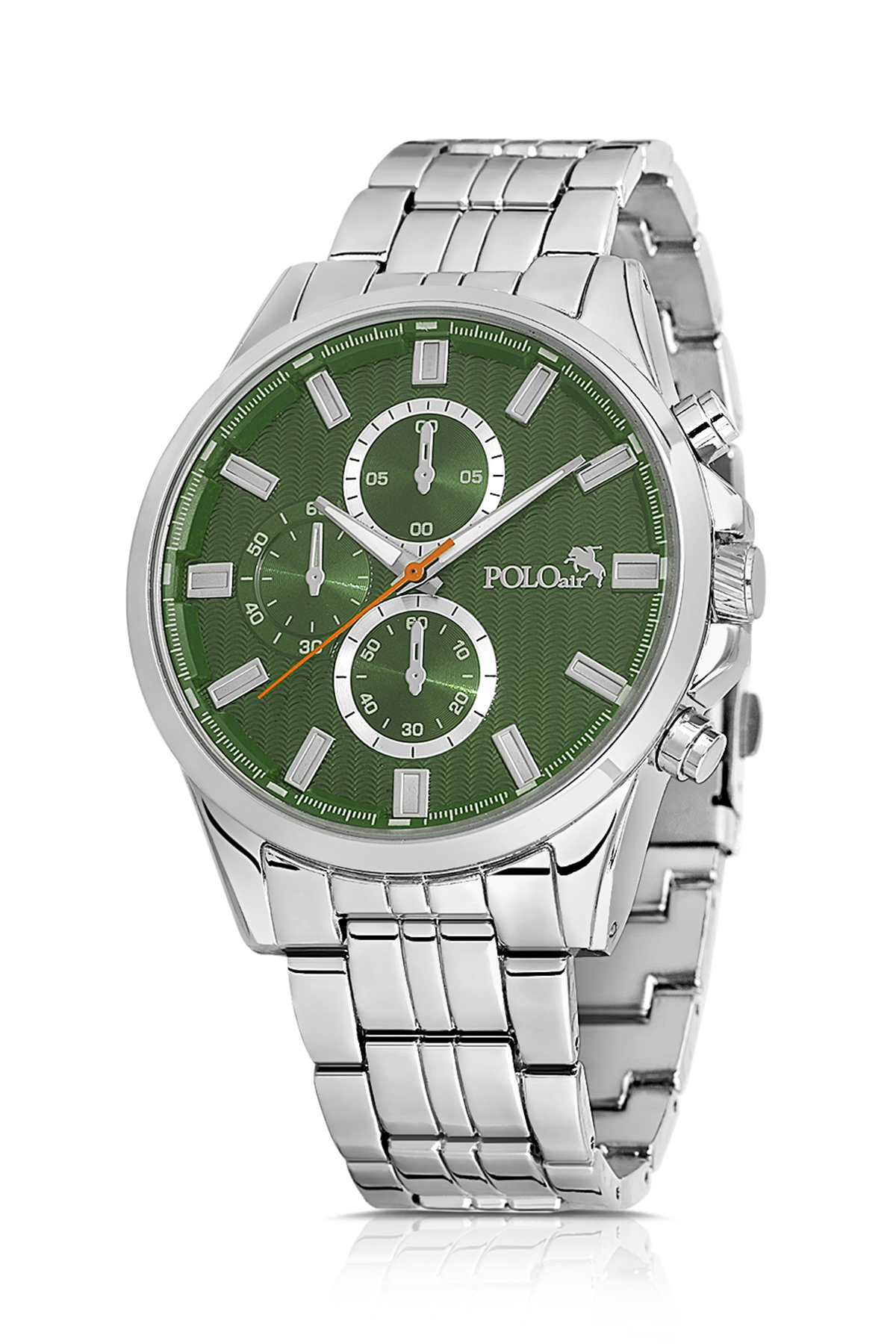 Erkek Kol Saati Kemer Cüzdan Kartlık Çakmaklı Hediyelik Kutusunda Gümüş Yeşil Set Pl-7035E3 Yeşil - Gümüş Pl-7035E3