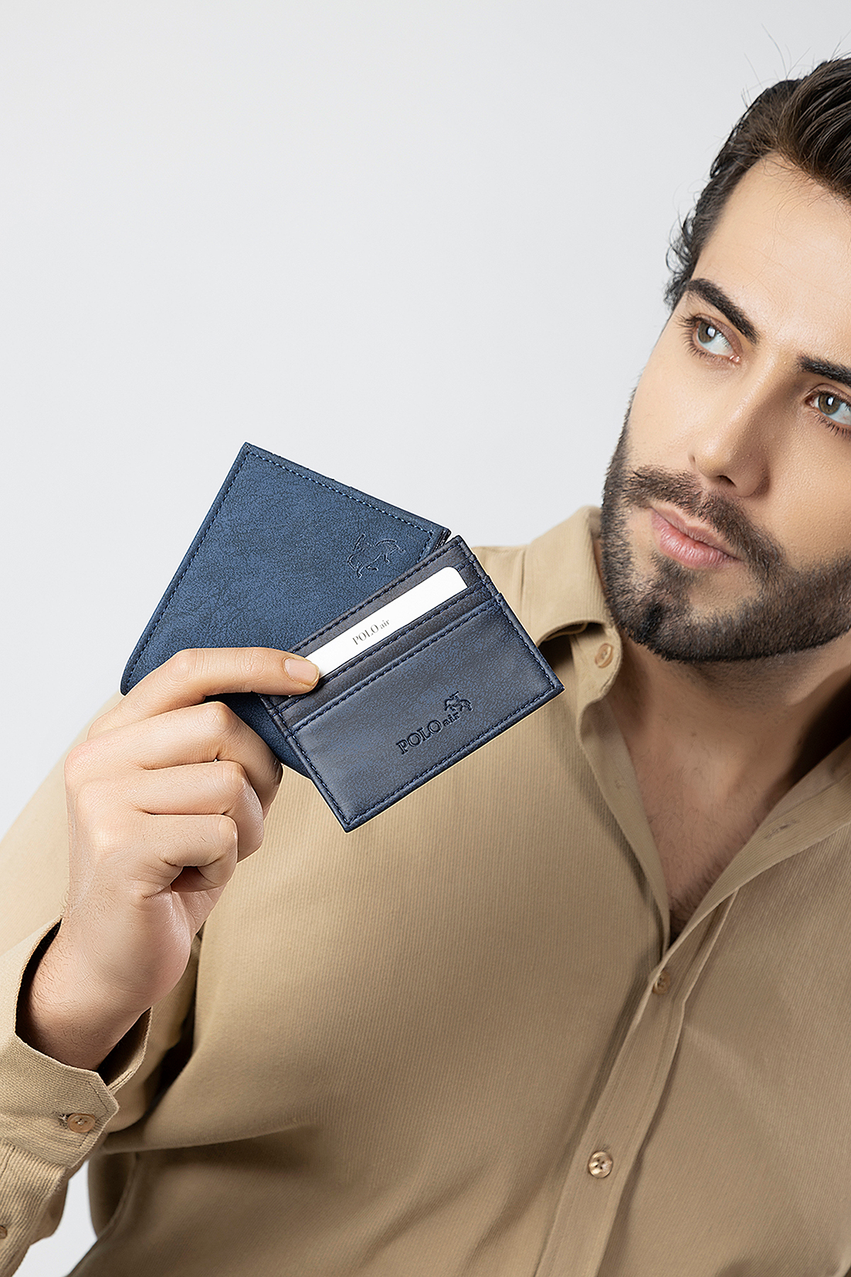 Erkek Kol Saati Kemer Cüzdan Kartlık Hediyelik Kutusunda Gümüş Mavi Set Pl-7028E5 Mavi Pl-7028E5