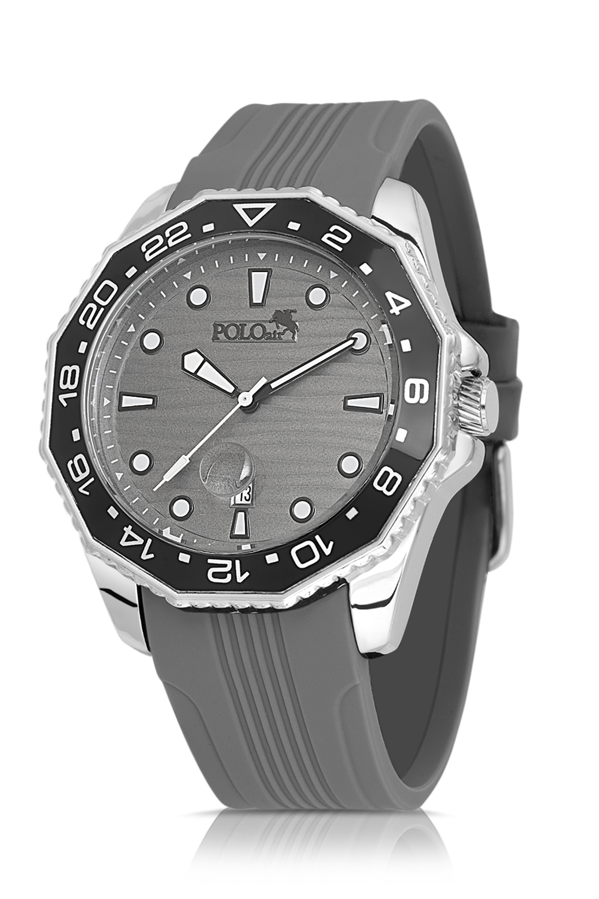 Erkek Kol Saati Kemer Cüzdan Kartlık Parfüm Hediyelik Kutusunda Gümüş Gri Set Pl-7049E4 Gri Pl-7049E4