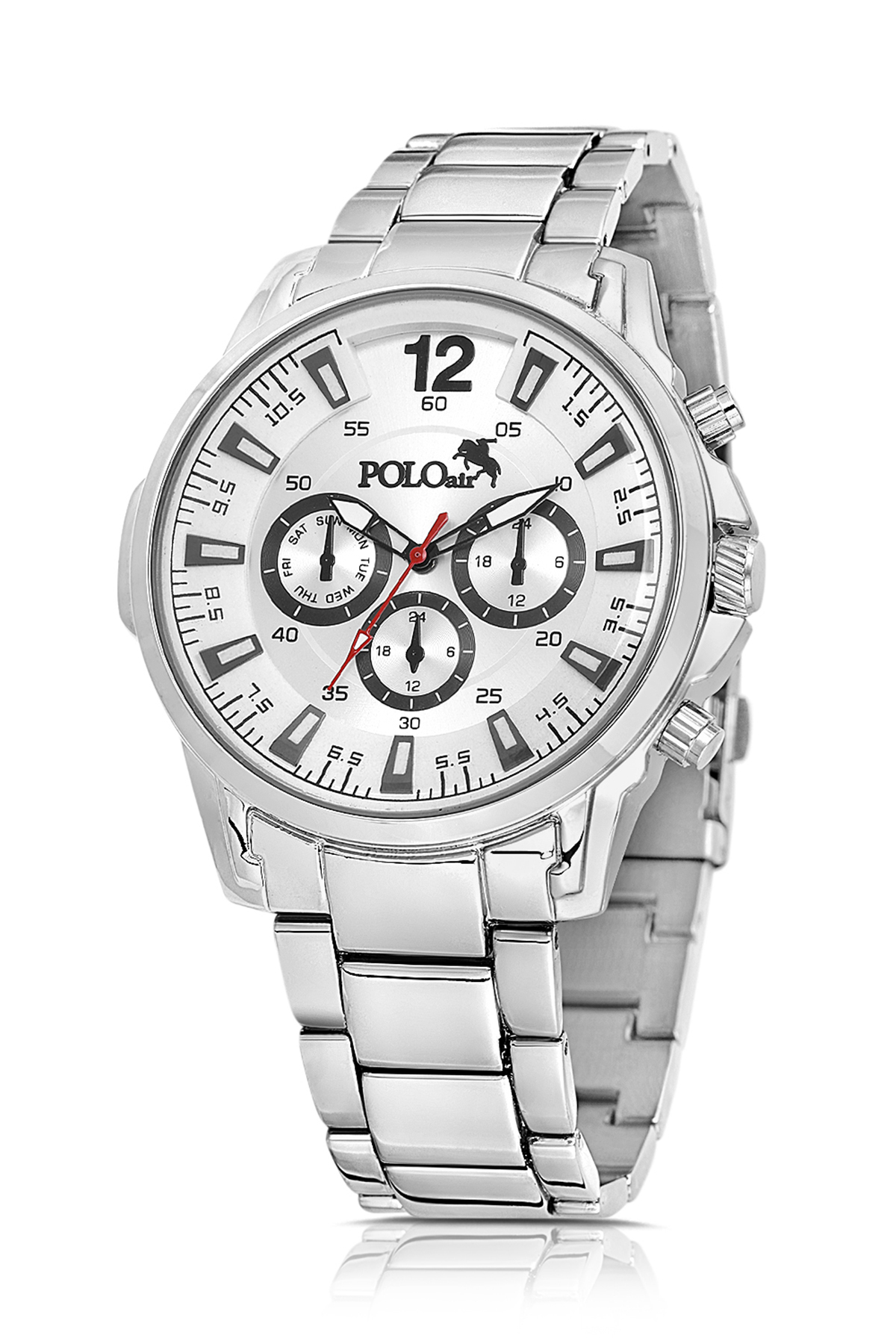 Erkek Kol Saati Kemer Cüzdan Kartlık Parfüm Hediyelik Kutusunda Gümüş Renk Pl-7033E4 Gümüş Pl-7033E4