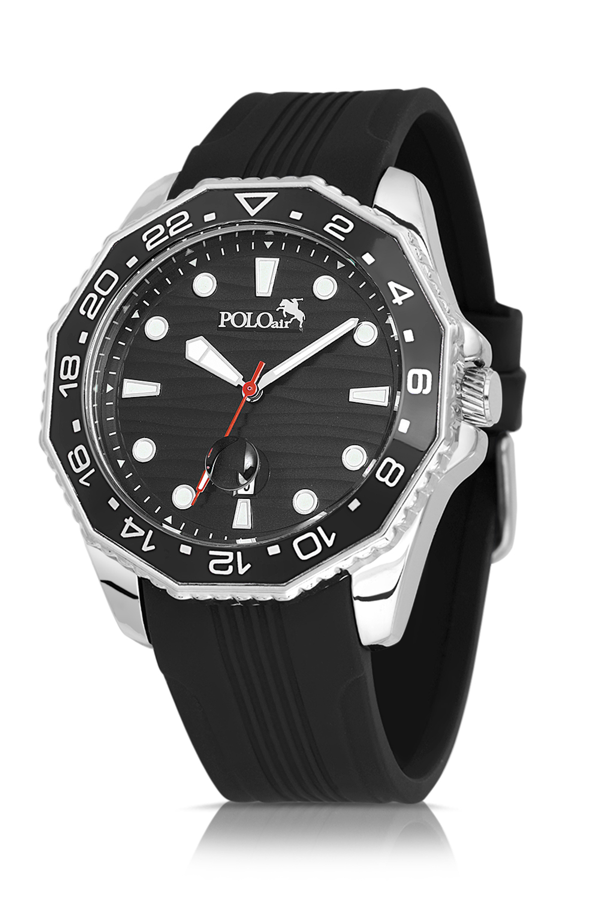 Erkek Kol Saati Kemer Cüzdan Kartlık Parfüm Hediyelik Kutusunda Gümüş Siyah Set Pl-7049E1 Siyah Pl-7049E1