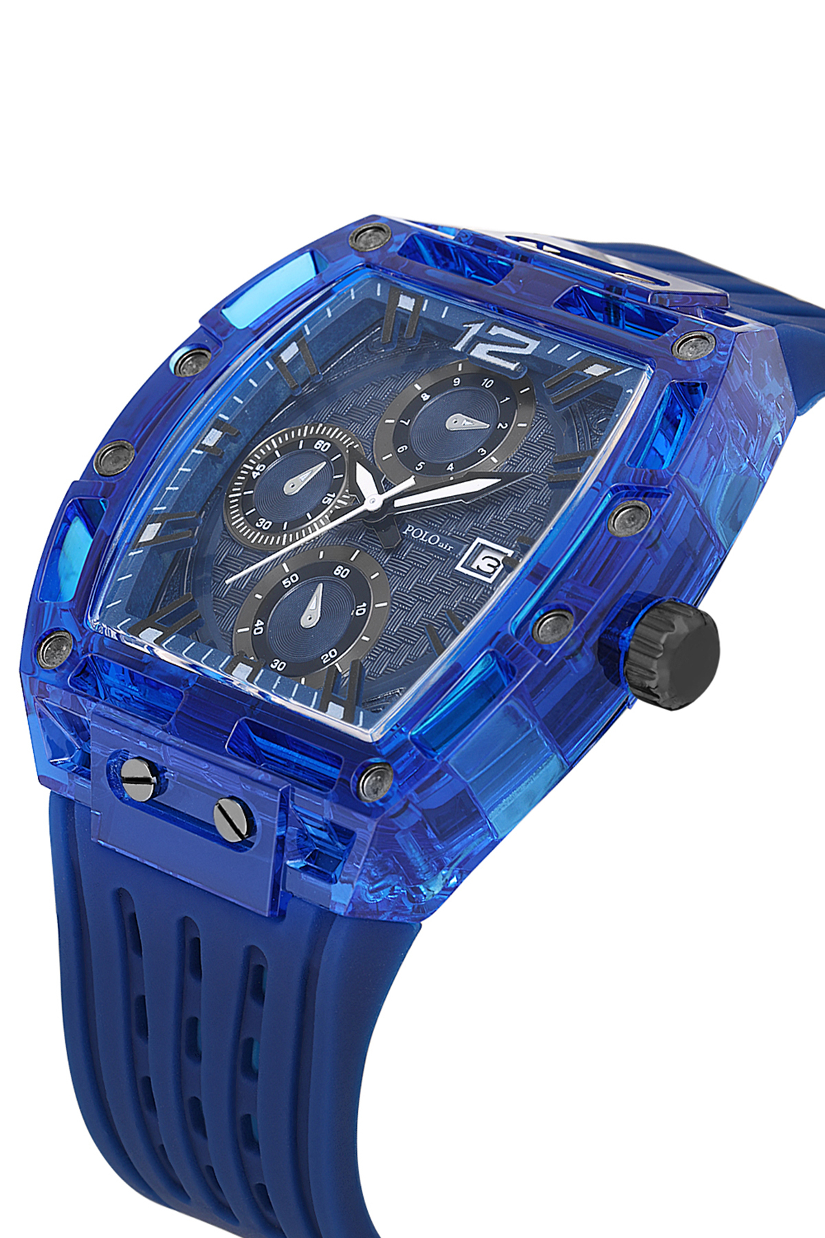 Erkek Kol Saati Kemer Cüzdan Kartlık Parfüm Hediyelik Kutusunda Lacivert Renk Pl-7051E2 Lacivert Pl-7051E2