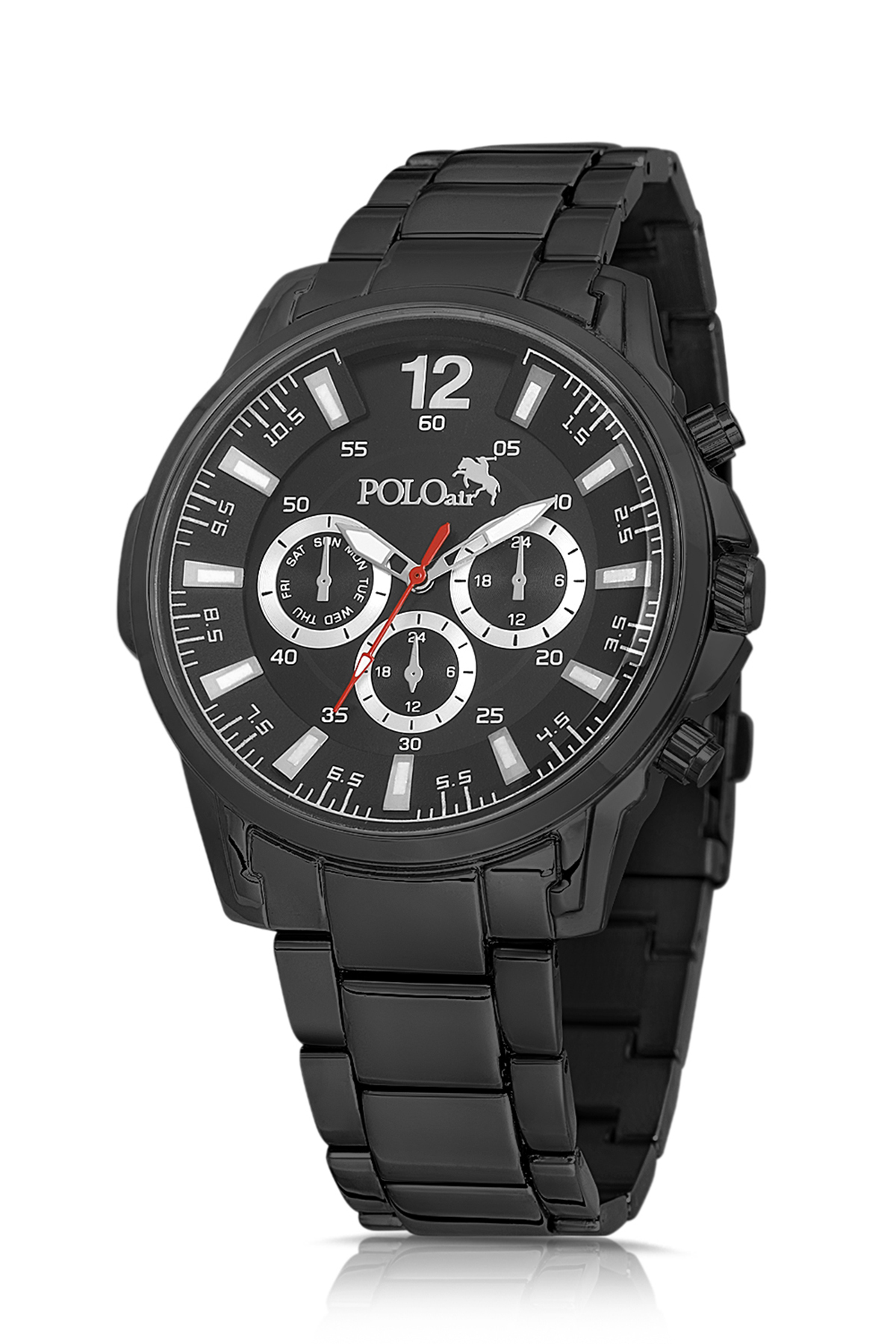 Erkek Kol Saati Kemer Cüzdan Kartlık Parfüm Hediyelik Kutusunda Siyah Set Pl-7033E1 Siyah Pl-7033E1