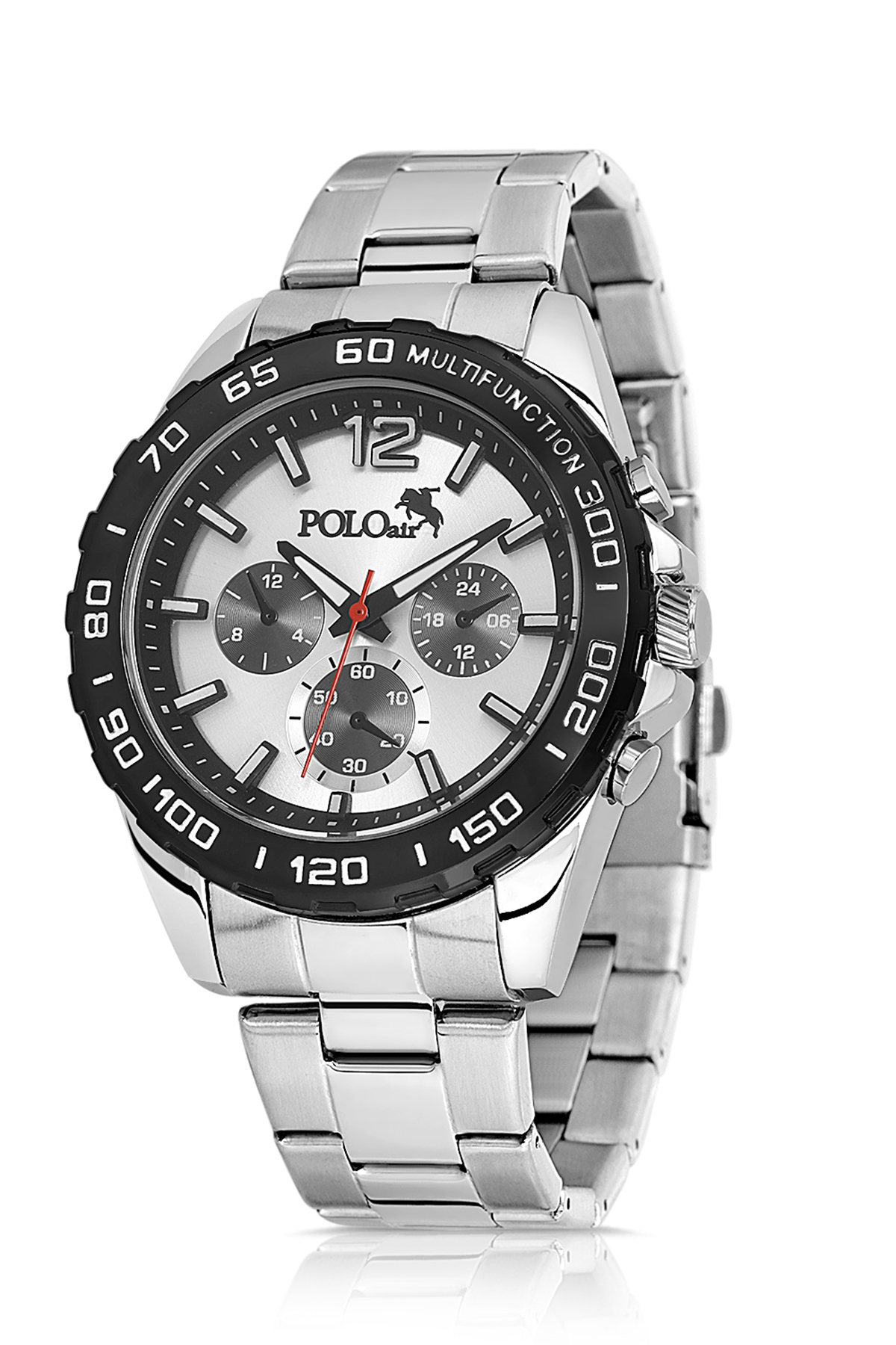 Erkek Kol Saati Otomatik Mekanizmalı Cüzdan Kemer Parfüm Siyah Set Gümüş Renk Pl-7068E4 Gümüş Pl-7068E4