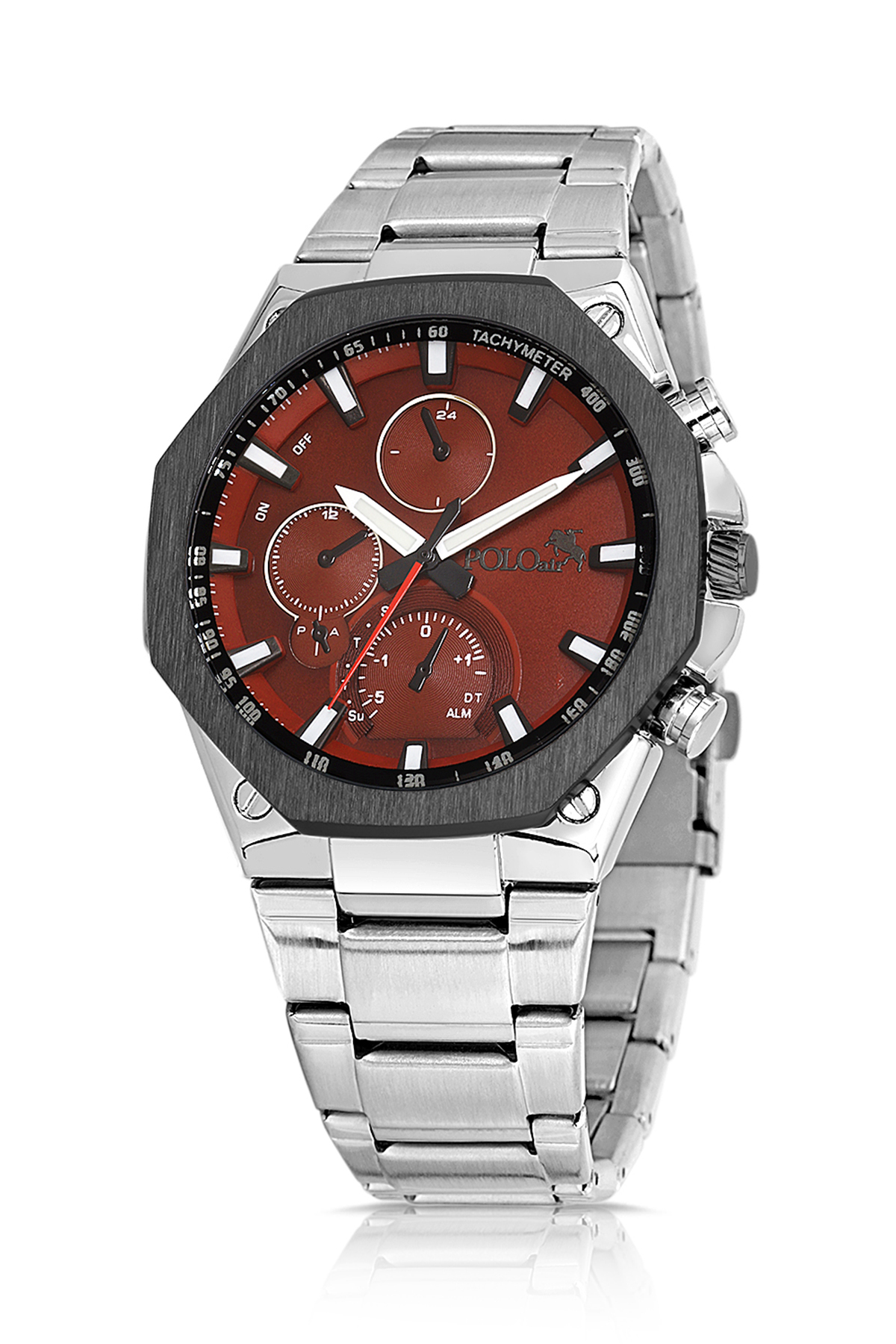 Erkek Kol Saati Parfüm Gözlük Kartlık Anahtarlık Hediyelik Kutusunda Gümüş Kırmızı Renk Pl-7067E6 Kırmızı Pl-7067E6