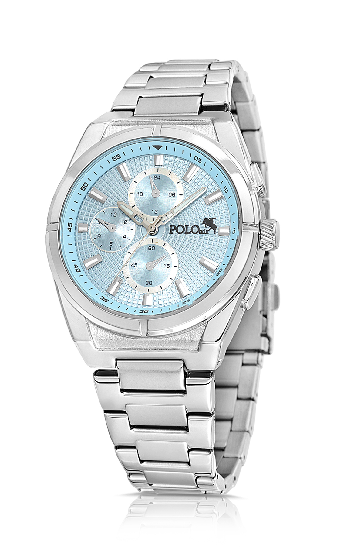 Erkek Kol Saati Parfüm Gözlük Kartlık Anahtarlık Hediyelik Kutusunda Gümüş Mavi Renk Pl-7056E5 Mavi Pl-7056E5