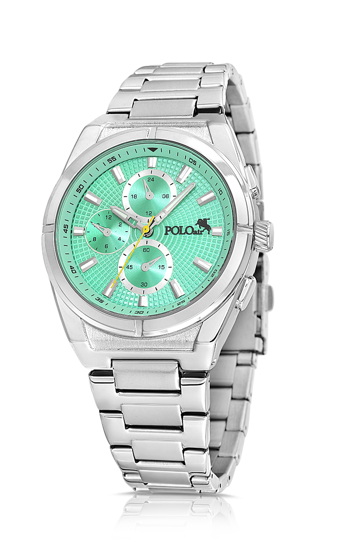 Erkek Kol Saati Parfüm Gözlük Kartlık Anahtarlık Hediyelik Kutusunda Gümüş Su Yeşil Renk Pl-7056E3 Turkuaz Pl-7056E3