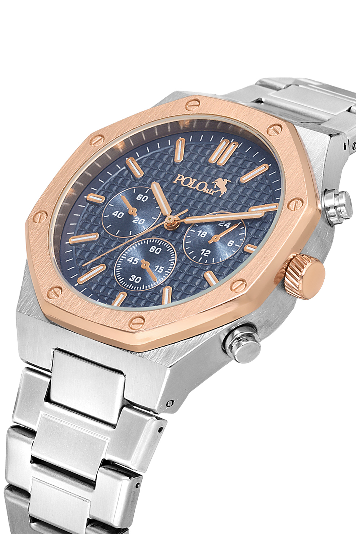 Erkek Kol Saati Parfüm Gözlük Kartlık Anahtarlık Hediyelik Kutusunda Lacivert Bakır Renk Pl-7052E5 Çok Renkli Pl-7052E5