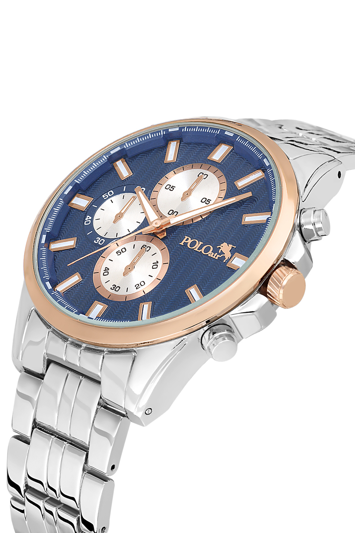 Erkek Kol Saati Ve 55Ml Parfüm Hediyelik Kutusunda Set Gümüş Lacivert Bakır Renk St-5007E6 Çok Renkli St-5007E6