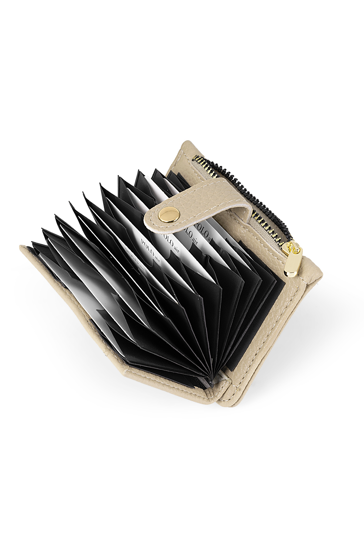 Fermuarlı Akordiyon Model Kartlık Vizon Renk Czn-710-V Bej Czn-710-V