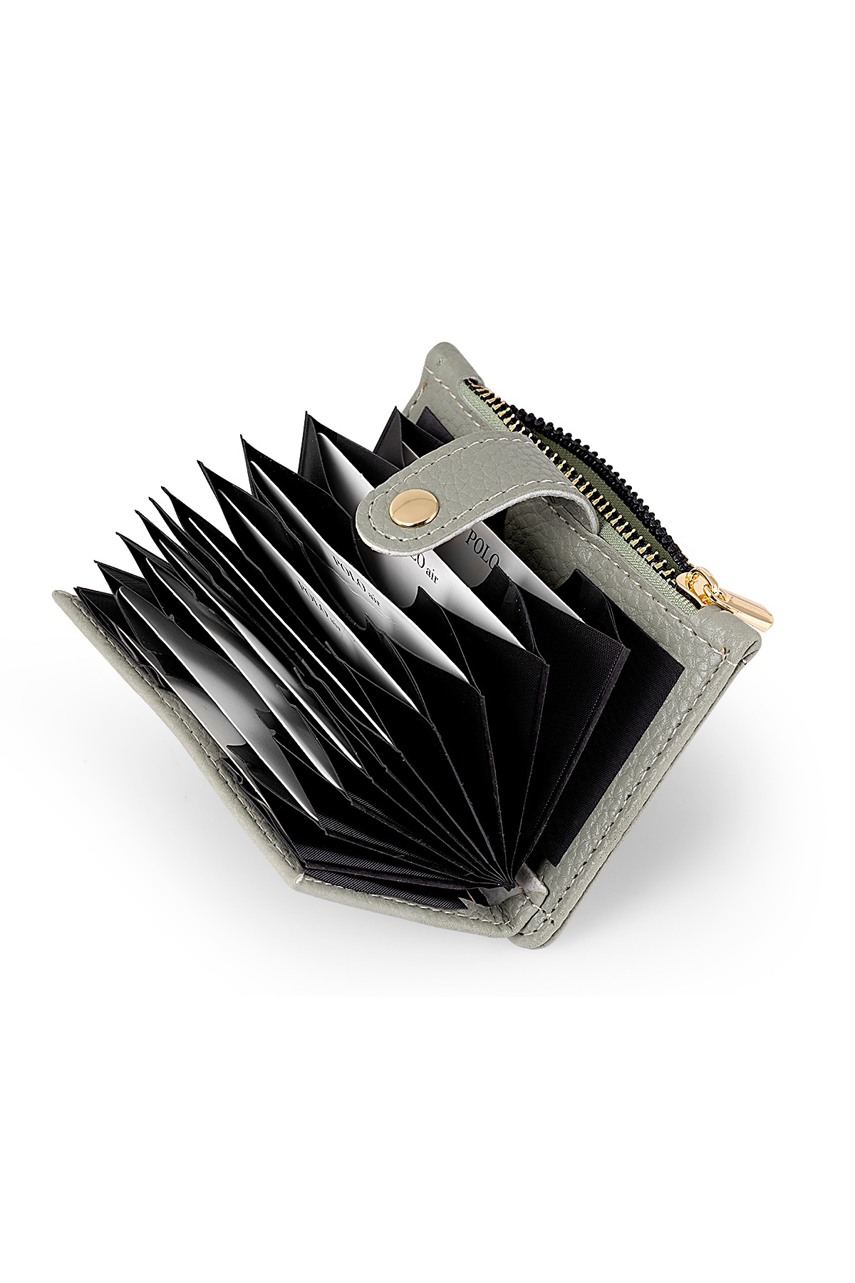 Fermuarlı Akordiyon Model Kartlık Yeşil Renk Czn-710-Y Yeşil Czn-710-Y