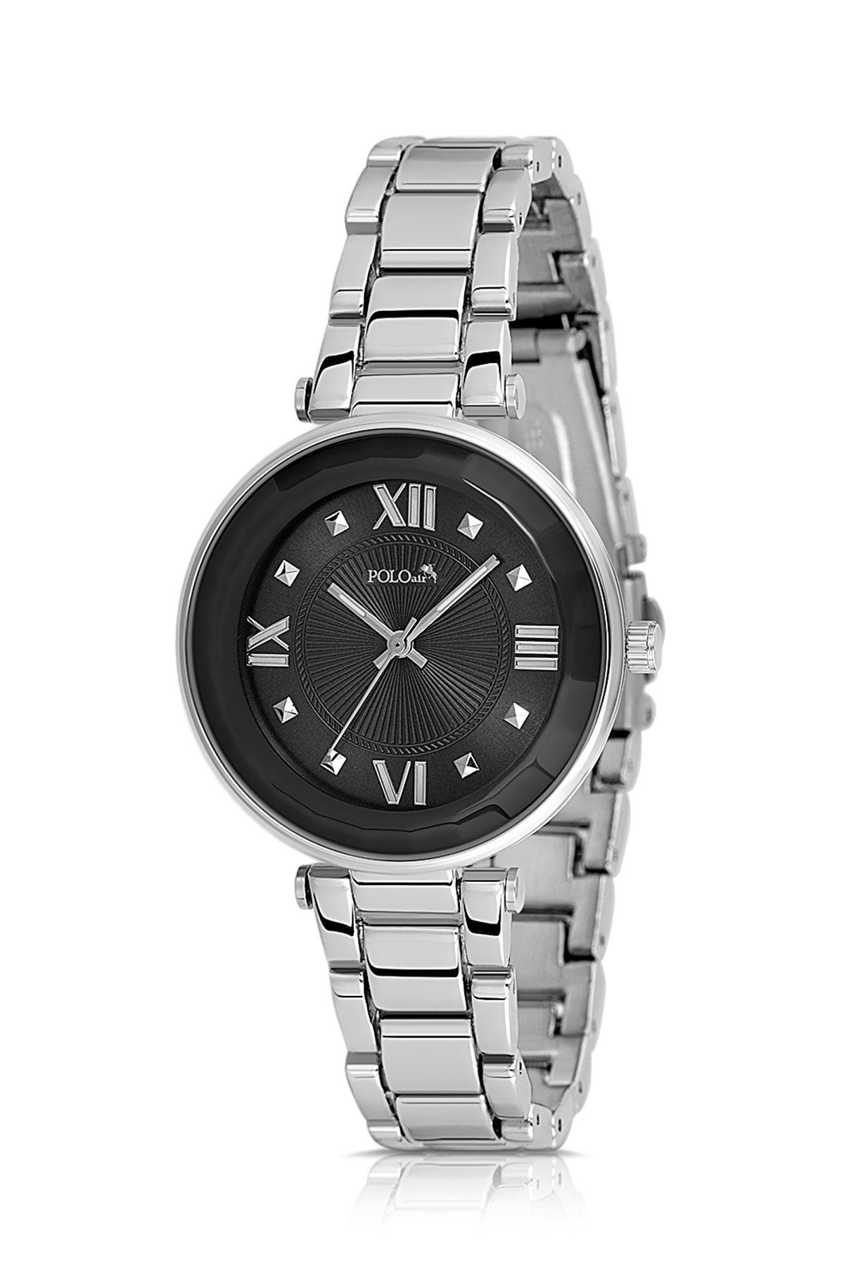 Kadın Kol Saati Ve Smile Figürlü Mantar Tıpalı Özel Notlu Cam Dilek Şişe Gümüş Siyah Renk St-2182S1 Siyah St-2182S1