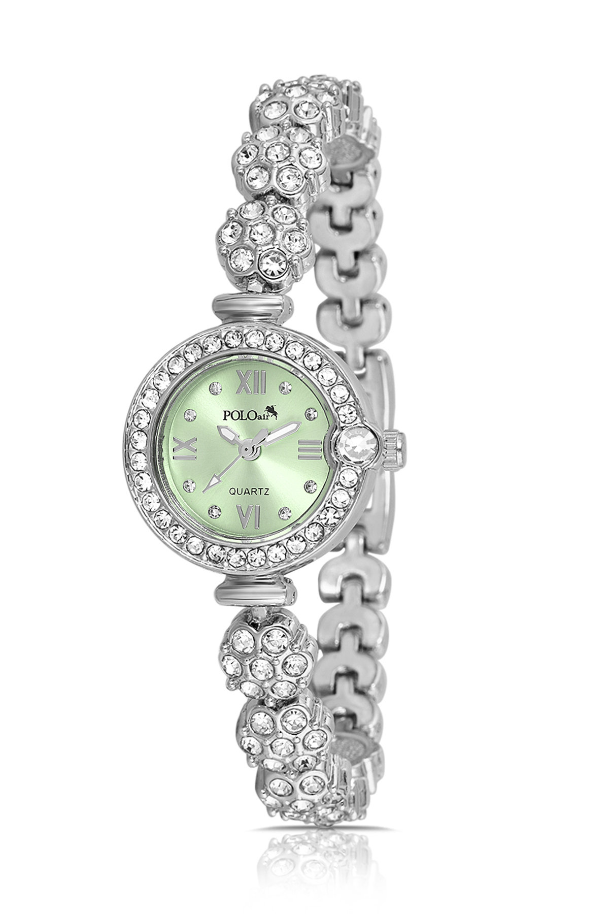 Kadın Kol Saati Ve Smile Figürlü Mantar Tıpalı Özel Notlu Cam Dilek Şişe Gümüş Yeşil Renk St-2183S5 Yeşil St-2183S5