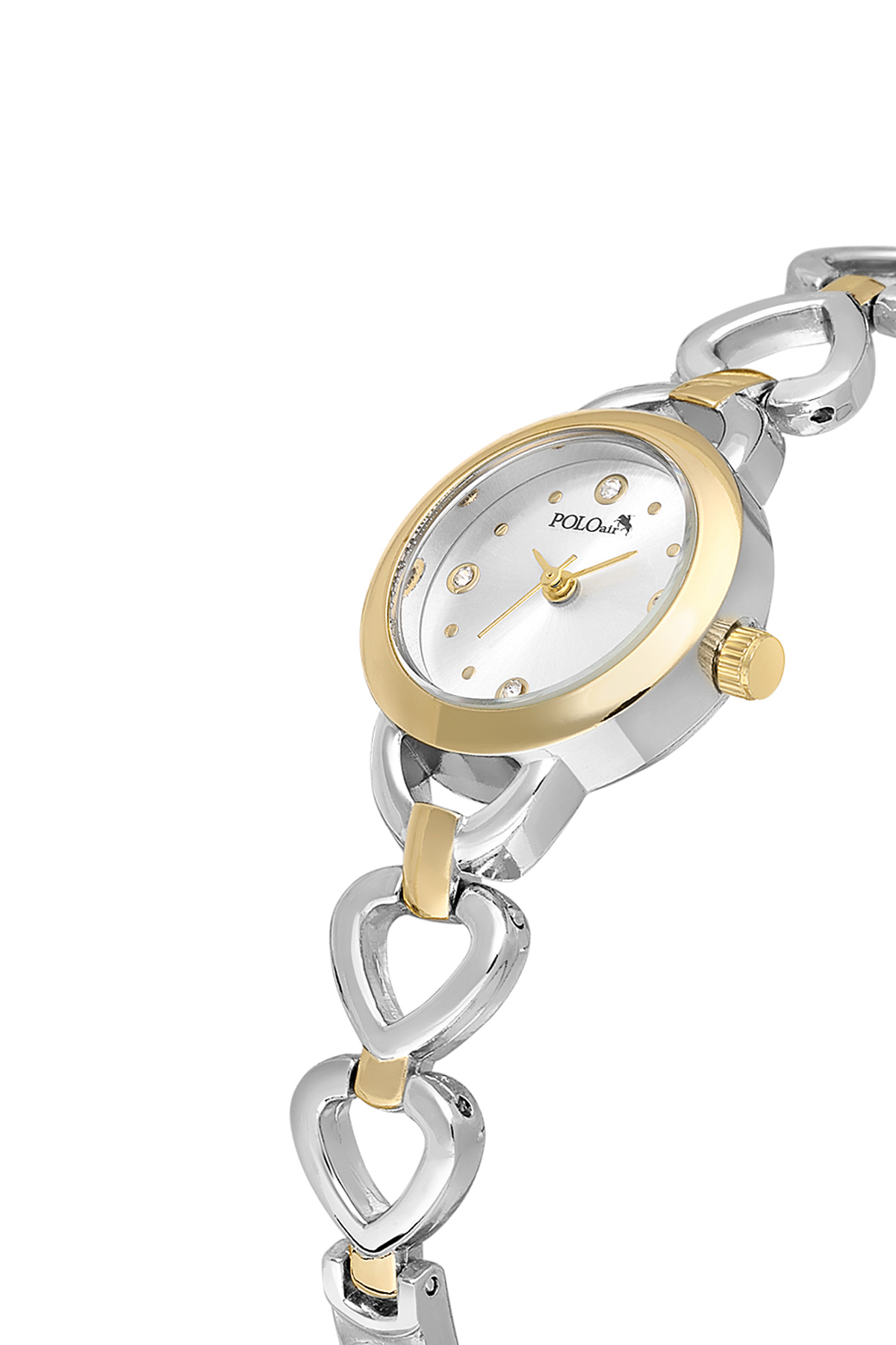 Kalp Detaylı Kadın Kol Saati Smile Figürlü Özel Notlu Cam Dilek Şişe Seti Gold Gümüş Renk St-2185S3 Çok Renkli St-2185S3