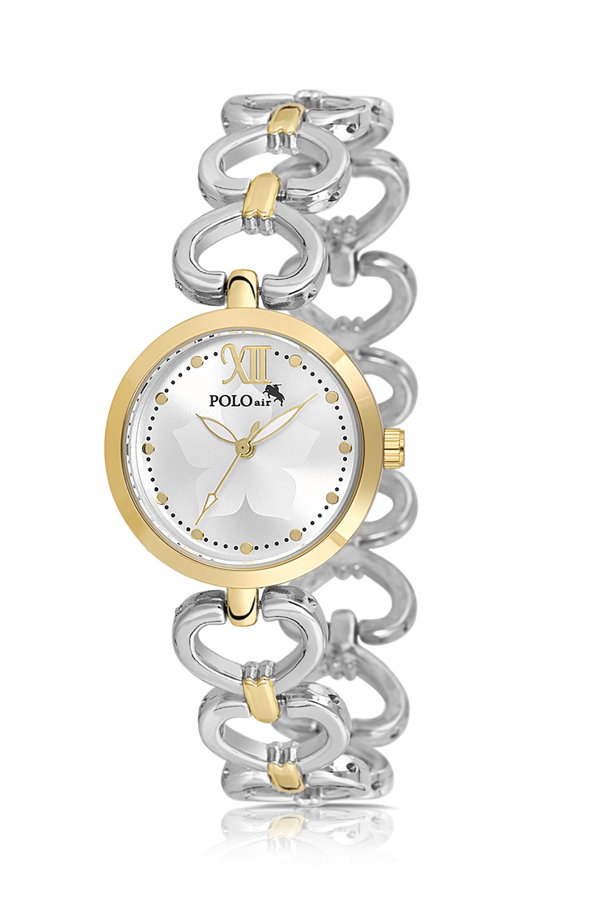 Kalp Detaylı Kadın Kol Saati Smile Figürlü Özel Notlu Cam Dilek Şişe Seti Gold Gümüş Renk St-2187S3 Çok Renkli St-2187S3