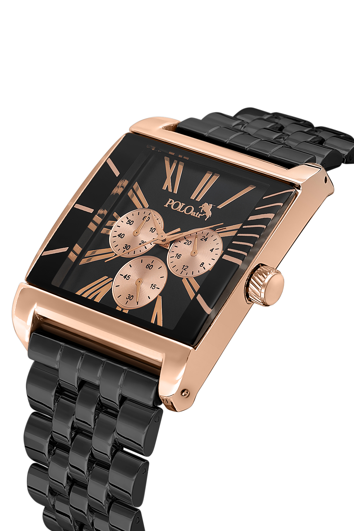 Kare Kasa Klasik Erkek Kol Saati Siyah Bakır Renk Pl-7072E4X Çok Renkli Pl-7072E4X