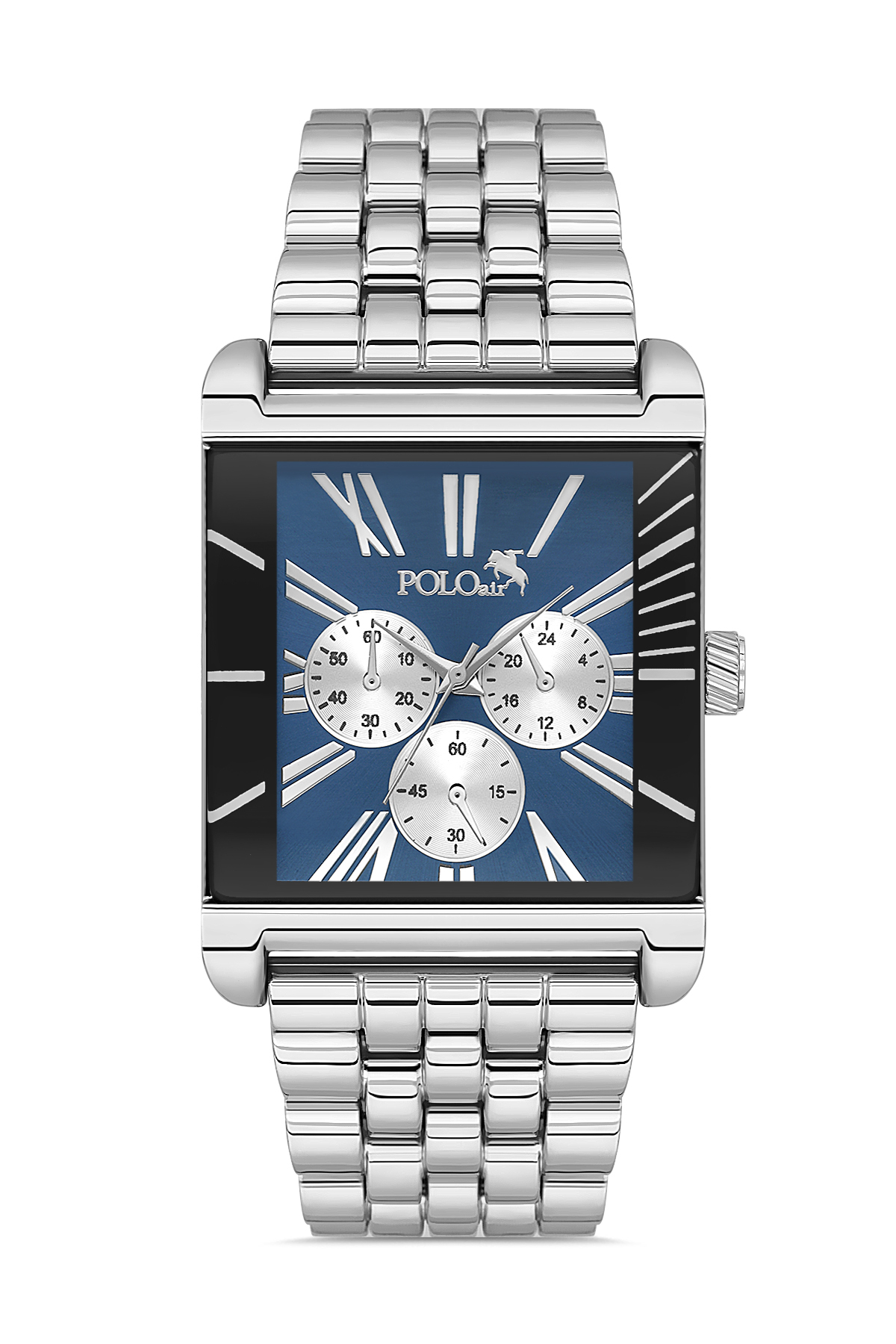 Kare Kasa Klasik Erkek Kol Saati Ve 55 Ml Parfüm Seti Gümüş Lacivert Renk St-5017E2 Lacivert St-5017E2