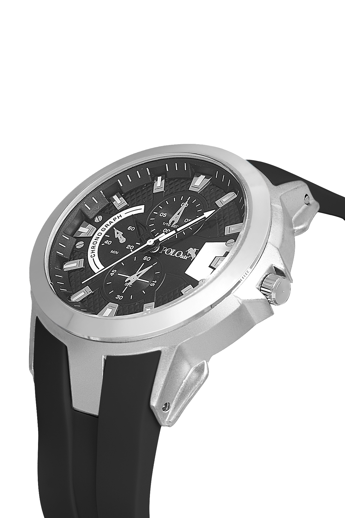 Kauçuk Kordon Erkek Kol Saati Ve Parfüm Hediyelik Kutusunda Set Siyah Gümüş Renk St-5001E4 Gümüş St-5001E4