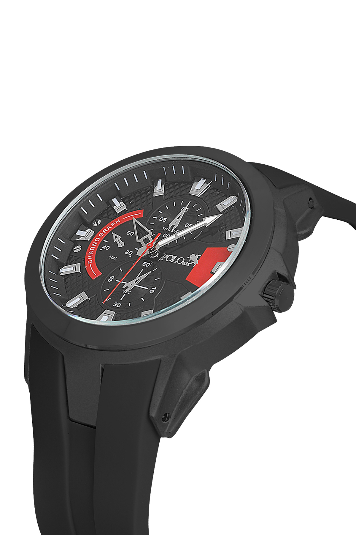 Kauçuk Kordon Erkek Kol Saati Ve Parfüm Hediyelik Kutusunda Set Siyah Kırmızı Renk St-5001E1 Siyah St-5001E1