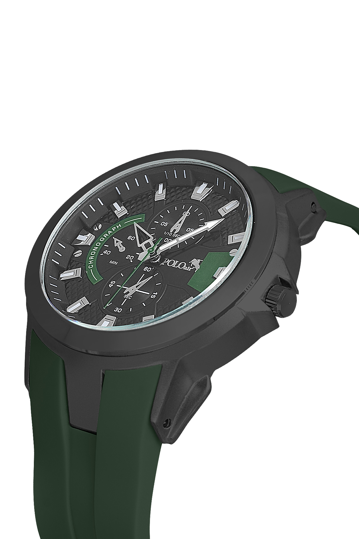 Kauçuk Kordon Erkek Kol Saati Ve Parfüm Hediyelik Kutusunda Set Siyah Yeşil Renk St-5001E3 Yeşil St-5001E3