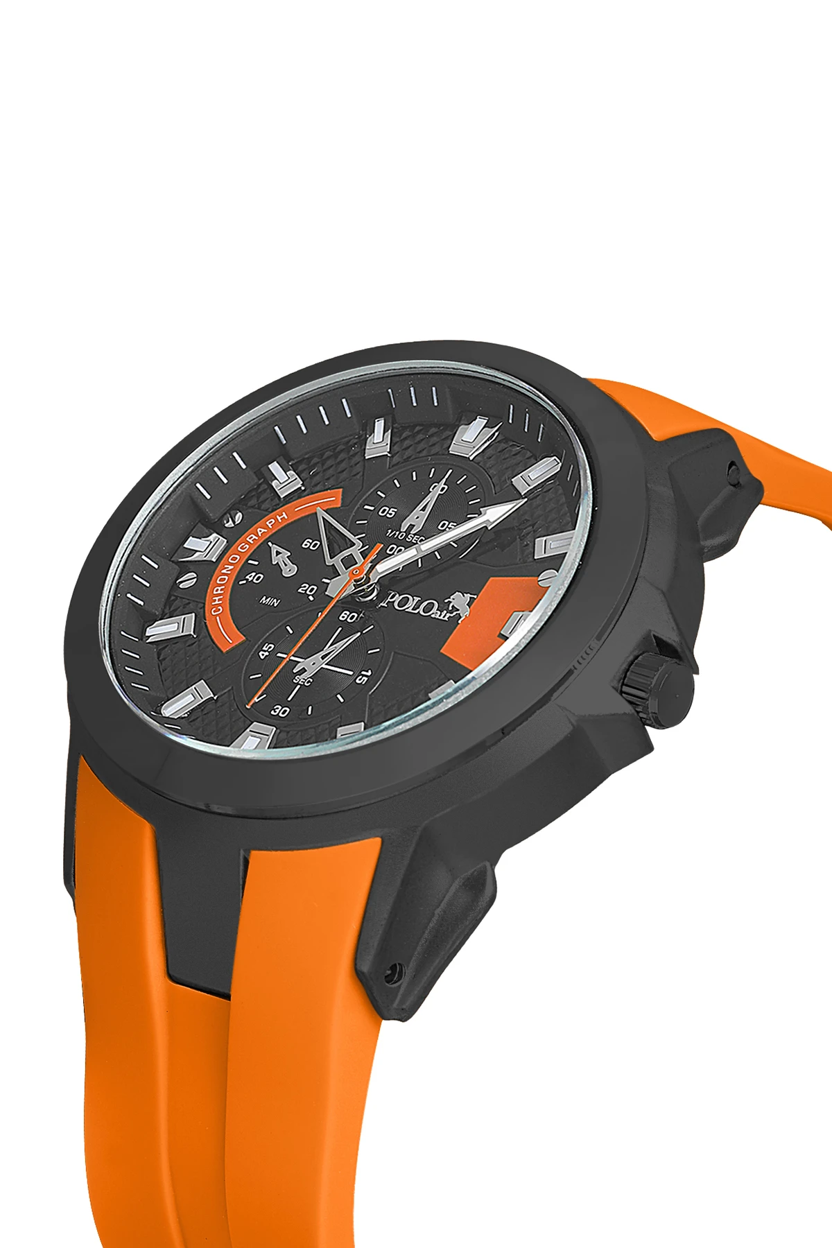 Kauçuk Kordon Erkek Kol Saati Ve Parfüm Hediyelik Kutusunda Set Turuncu Siyah Renk St-5001E7 Turuncu St-5001E7