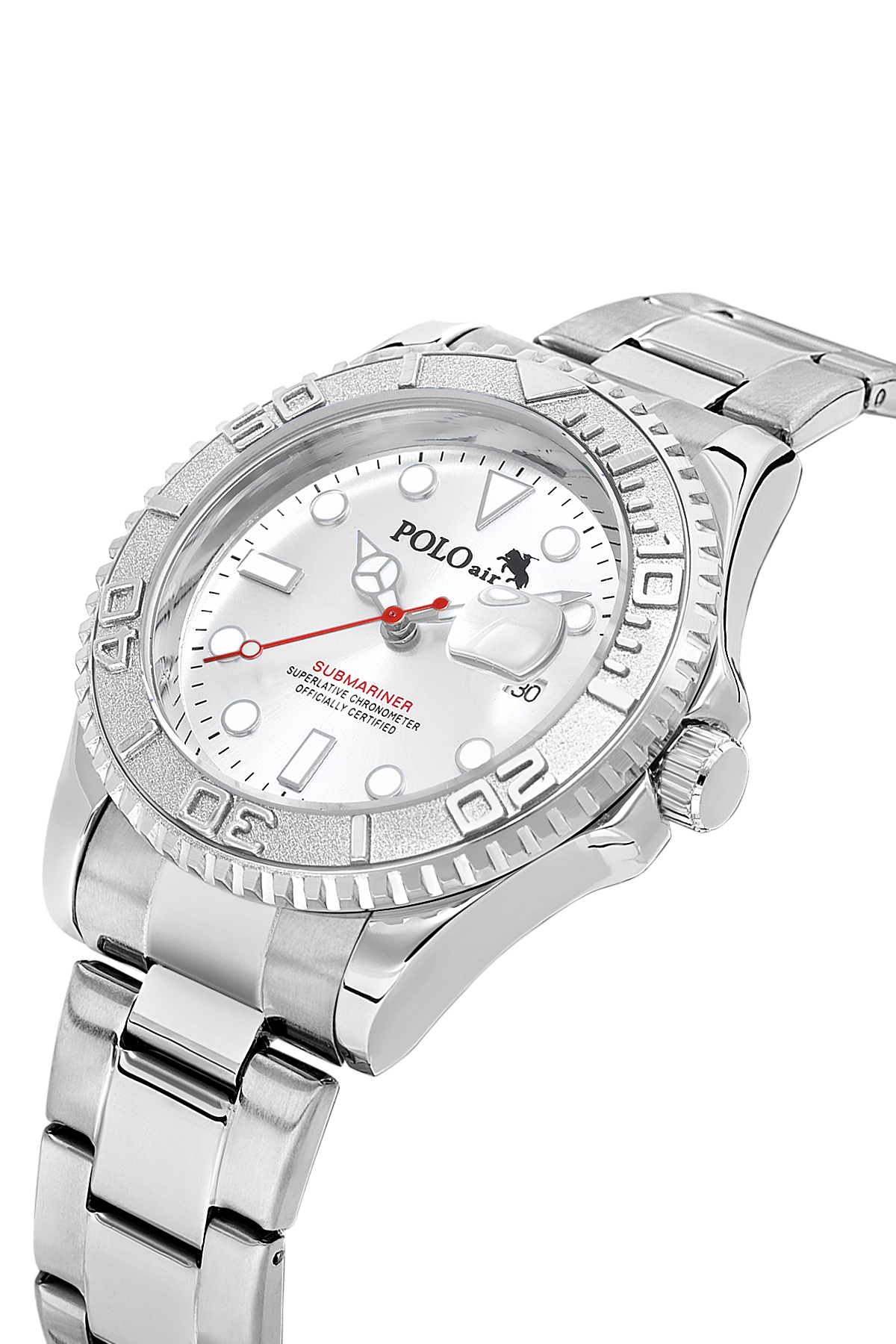 Mercek Takvimli Döner Çerçeve Erkek Kol Saati Gümüş Renk Pl-7075E5X Gümüş Pl-7075E5X