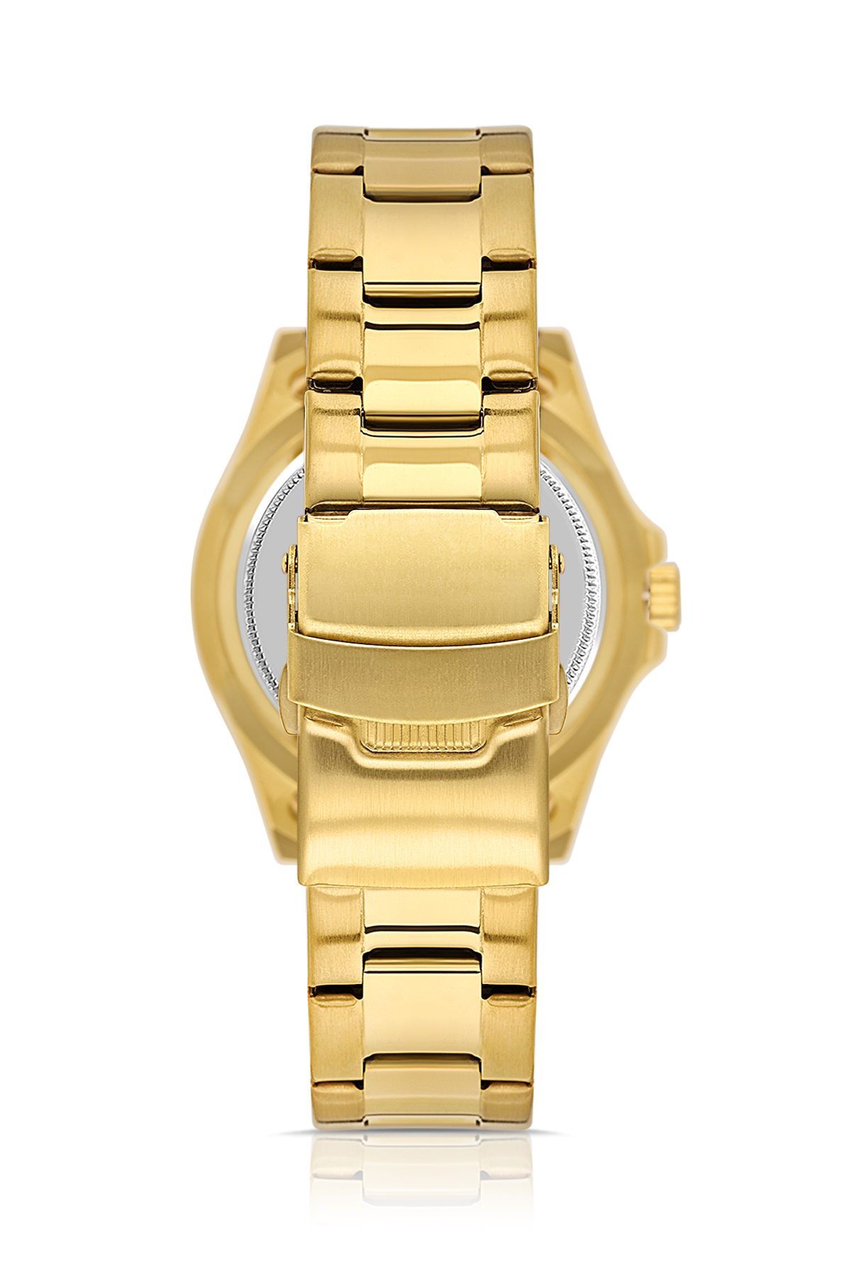 Mercek Takvimli Döner Çerçeve Erkek Kol Saati Ve 55 Ml Parfüm Seti Gold Siyah Renk St-5015E7 Altın St-5015E7