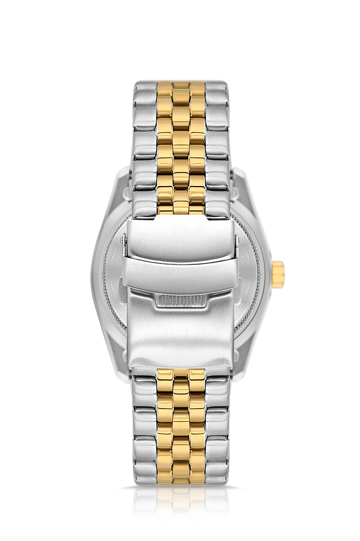 Mercek Takvimli Erkek Kol Saati Gold Gümüş Lacivert Renk Pl-7074E7X Çok Renkli Pl-7074E7X