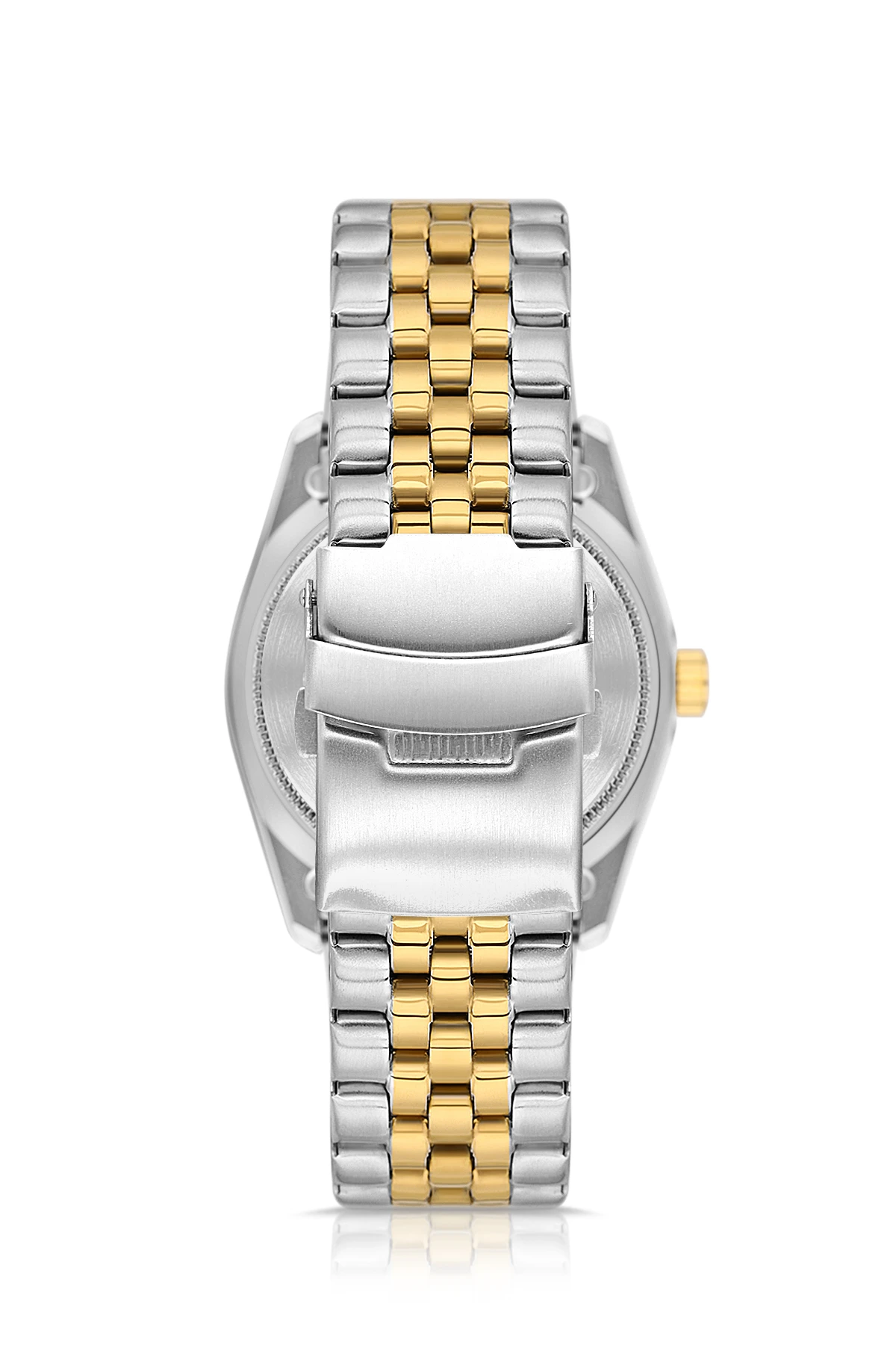 Mercek Takvimli Erkek Kol Saati Gold Gümüş Lacivert Renk Pl-7074E7X Çok Renkli Pl-7074E7X