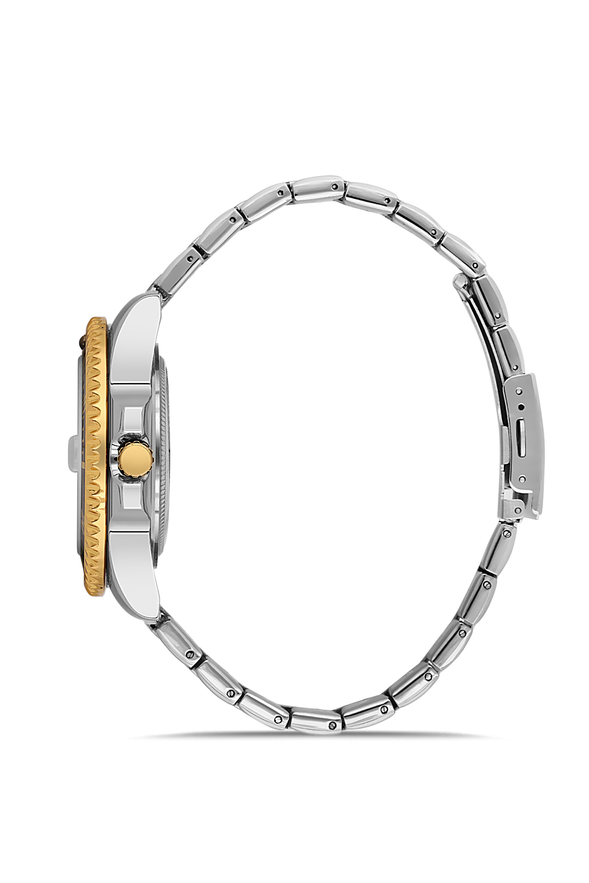 Mercek Takvimli Erkek Kol Saati Gold Gümüş Siyah Renk Pl-7073E11X Altın Pl-7073E11X