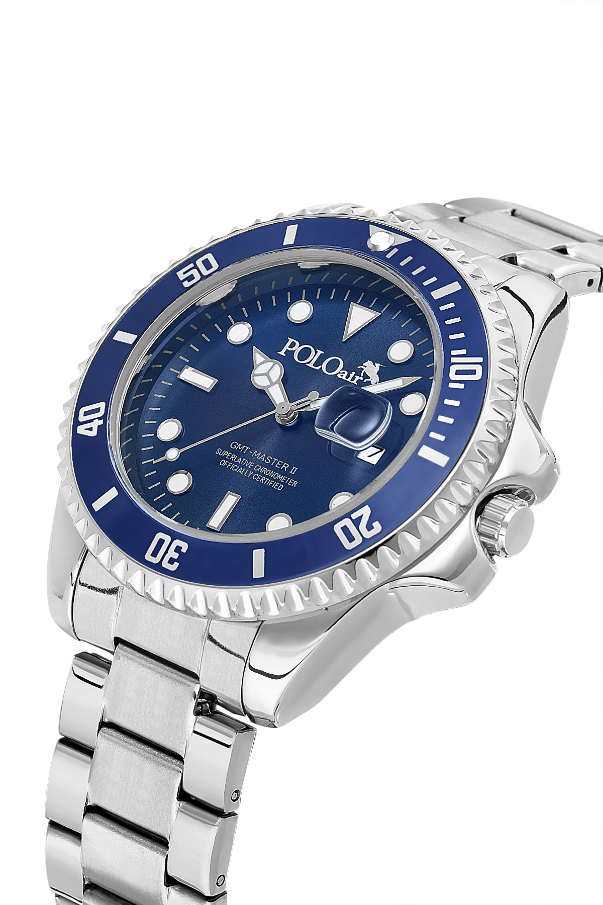 Mercek Takvimli Erkek Kol Saati Gümüş Lacivert Renk Pl-7073E2X Lacivert Pl-7073E2X