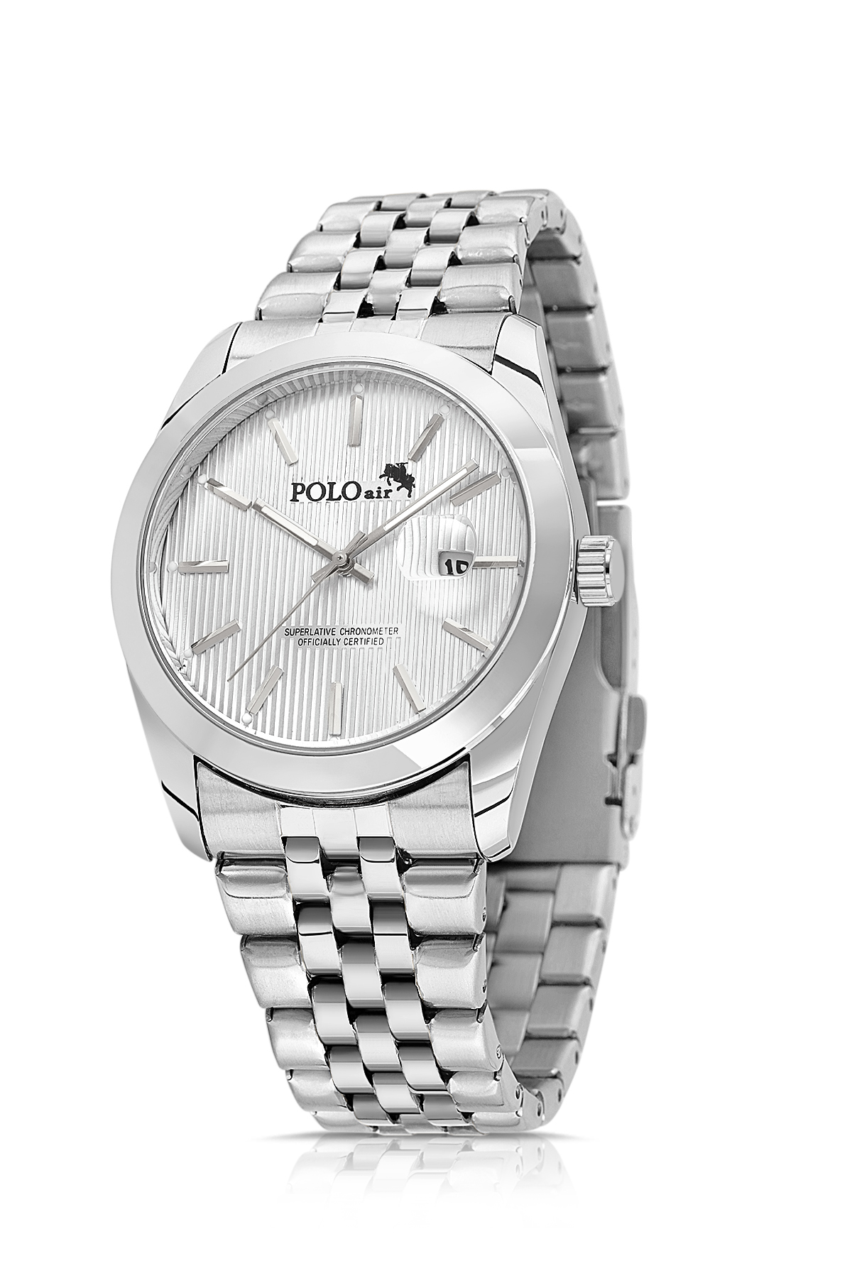 Mercek Takvimli Erkek Kol Saati Gümüş Renk Pl-7074E5X Gümüş Pl-7074E5X