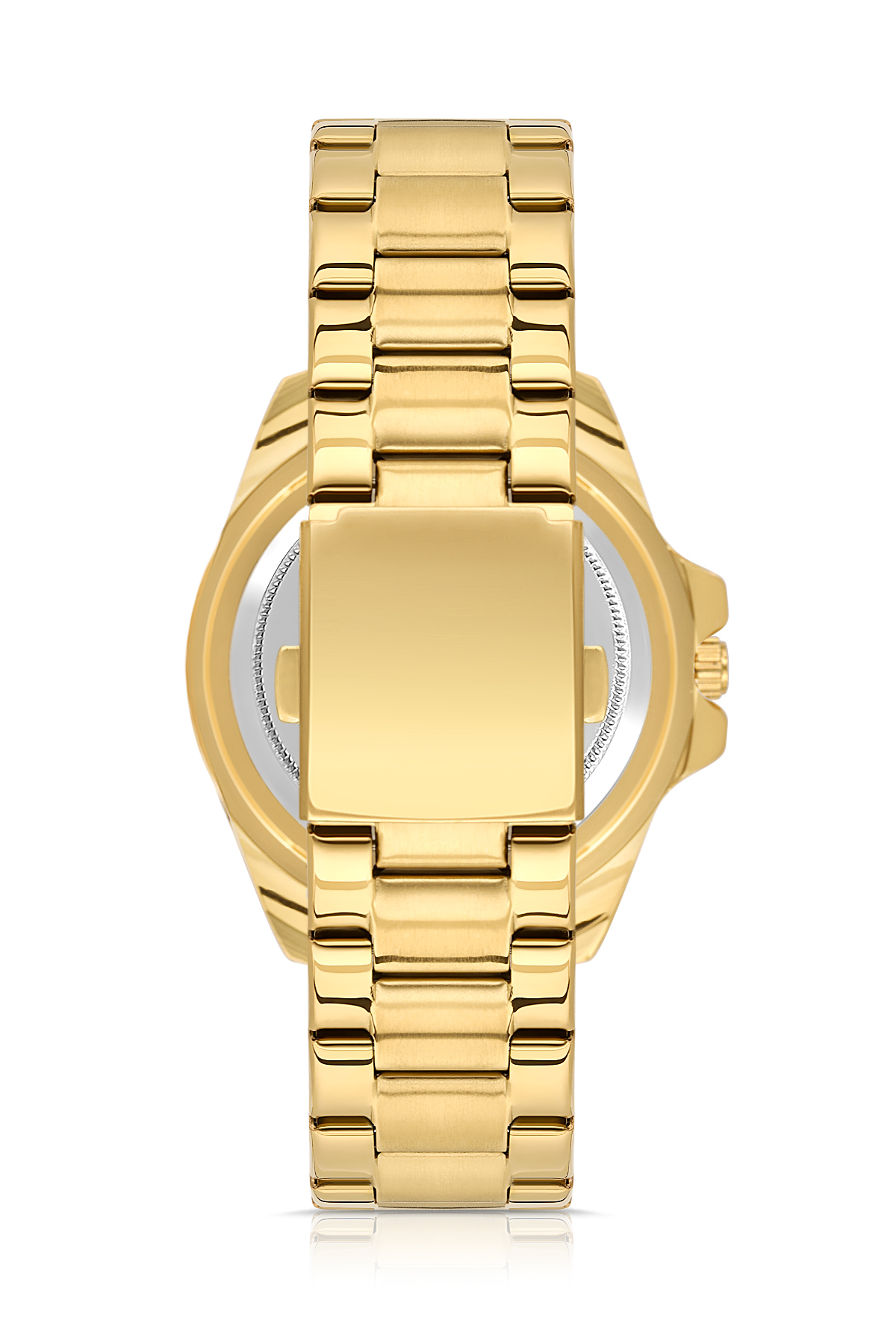 Mercek Takvimli Erkek Kol Saati Ve 55 Ml Parfüm Seti Gold Siyah Renk St-5013E7 Altın St-5013E7