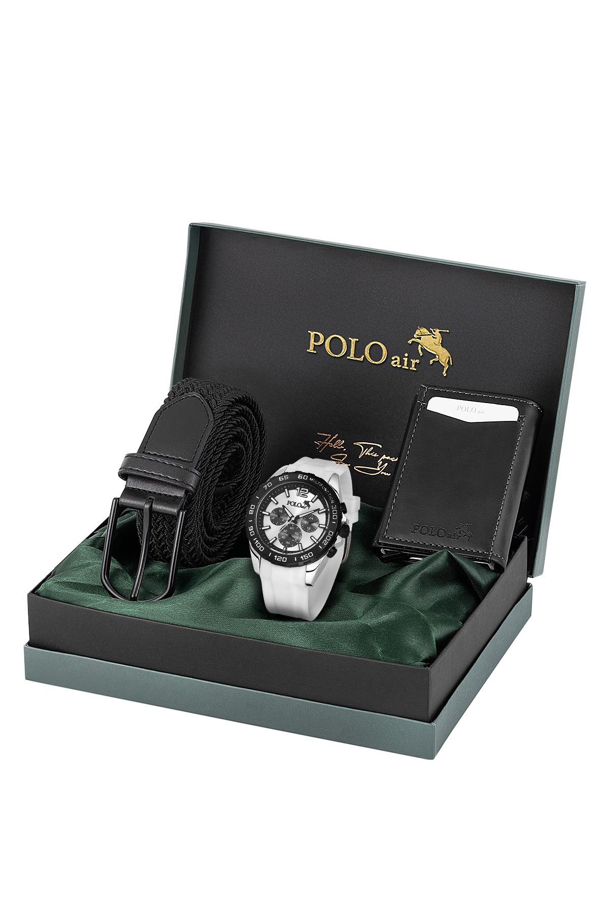 Mıknatıslı Otomatik Mekanizmalı Cüzdan Örgü Esnek Kemer Erkek Kol Saati Beyaz Gümüş Renk Pl-7050E5 Beyaz Pl-7050E5