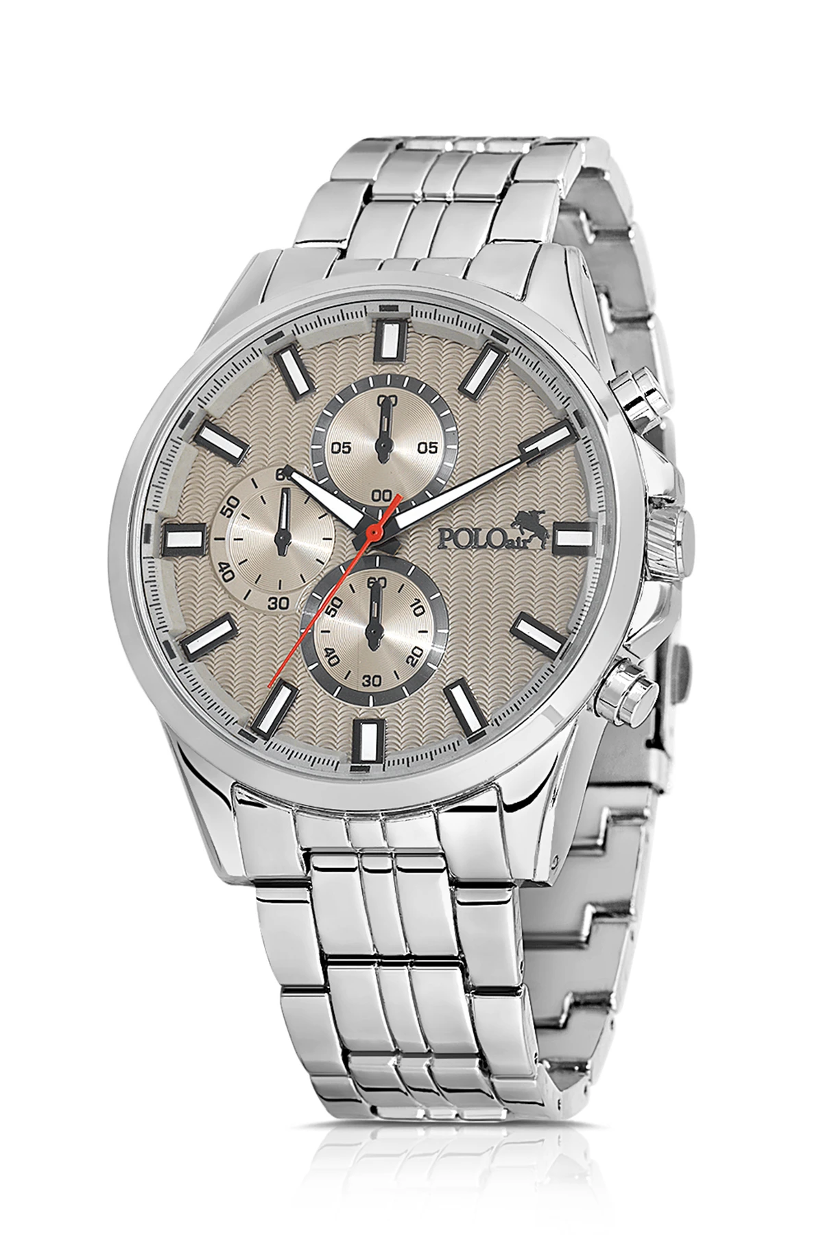 Örgü Esnek Kemer Mıknatıslı Cüzdan Parfümlü Erkek Kol Saati Antrasit Renk Pl-7059E4 Gümüş Pl-7059E4