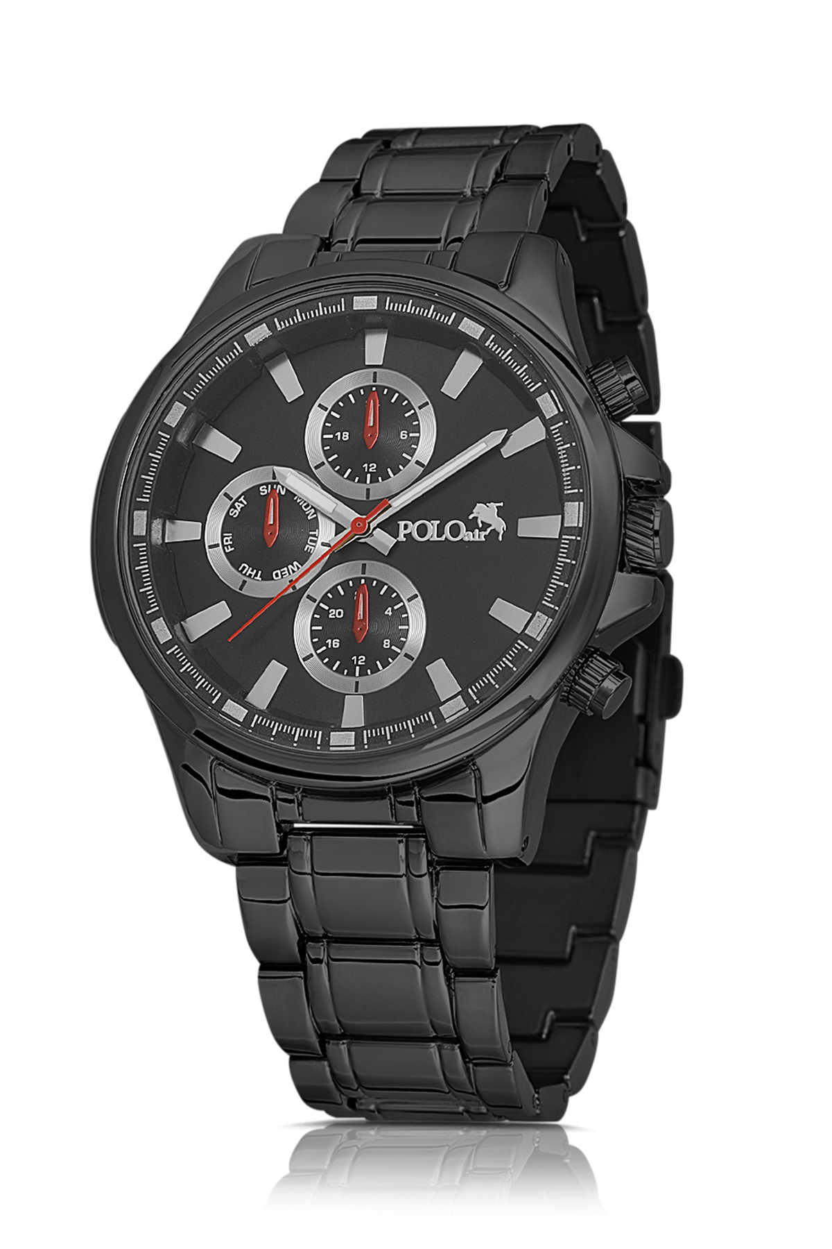 Otomatik Mekanizmalı Cüzdan Esnek Kemer Parfümlü Set Erkek Kol Saati Siyah Renk Pl-7062E1 Siyah Pl-7062E1