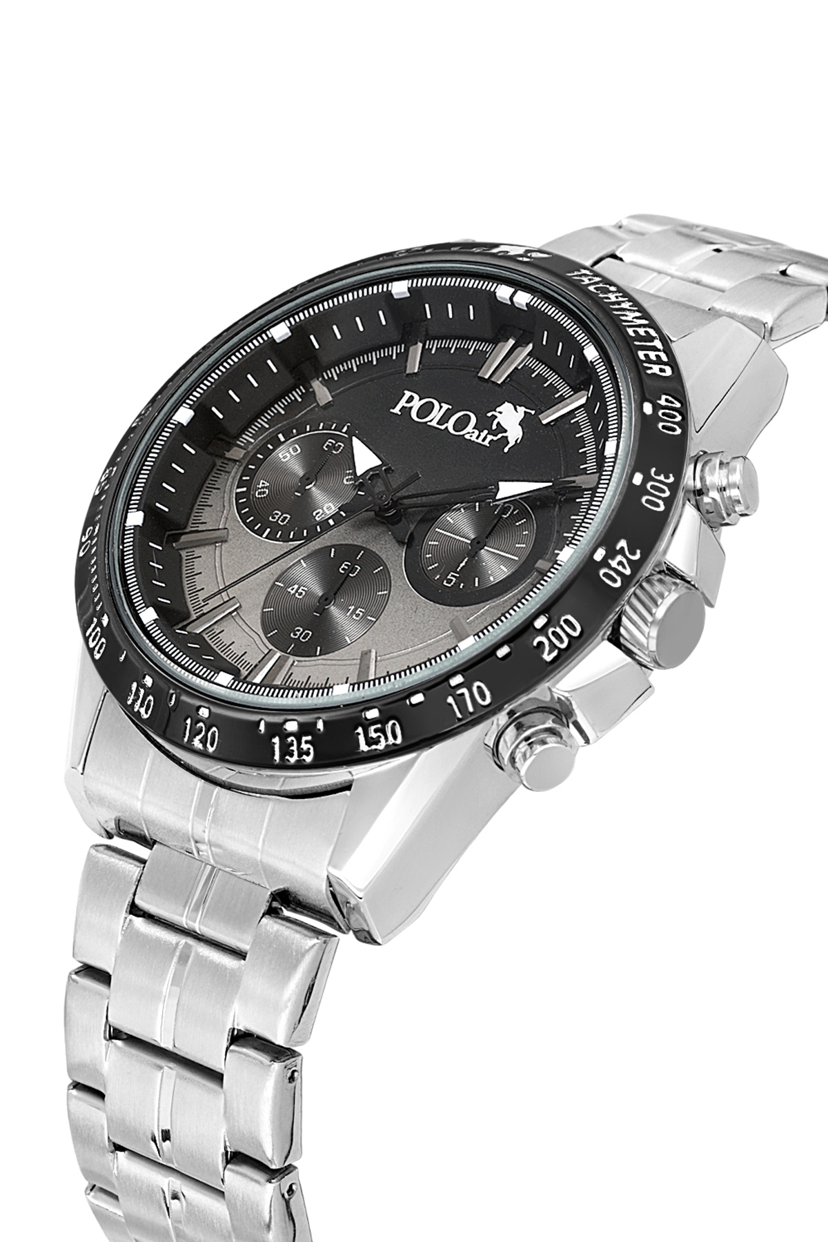 Spor Erkek Kol Saati Ve 55Ml Parfüm Hediyelik Kutusunda Set Gümüş Siyah Renk St-5010E5 Siyah St-5010E5