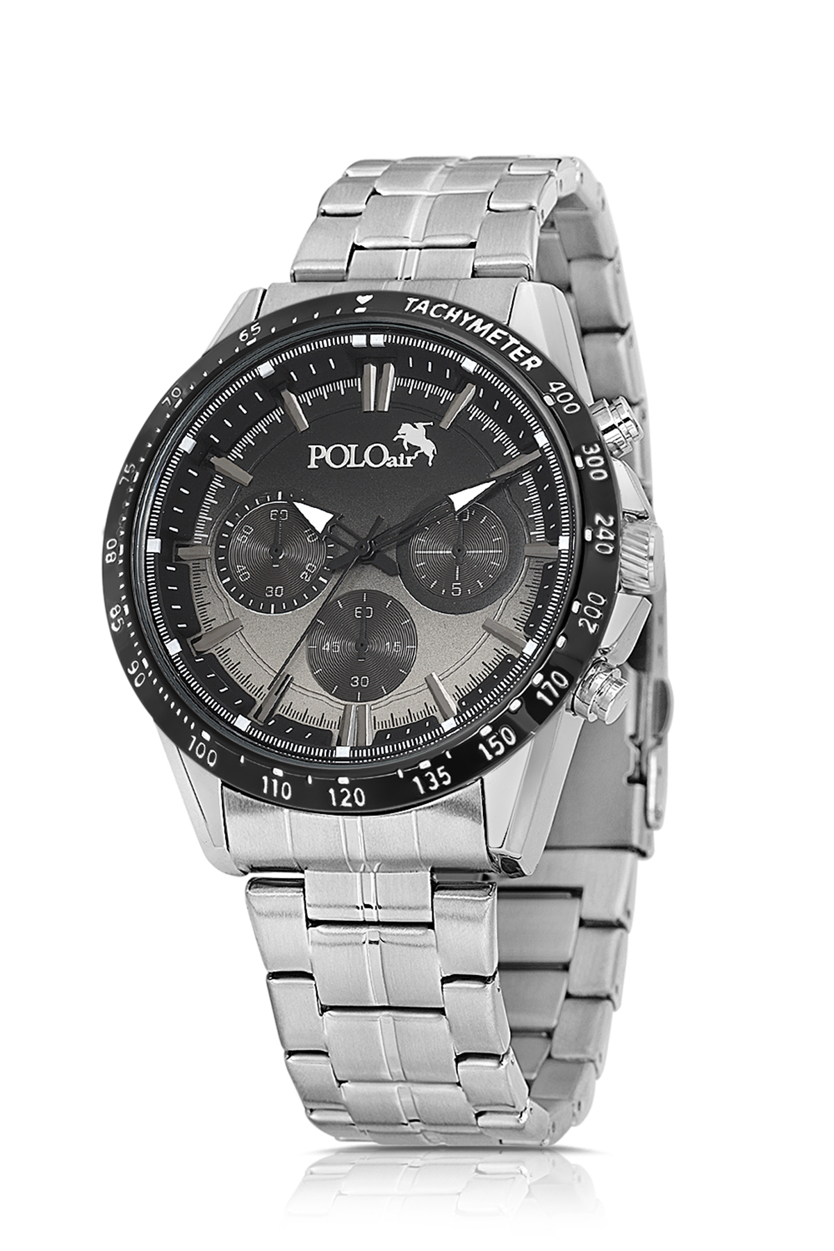 Spor Erkek Kol Saati Ve 55Ml Parfüm Hediyelik Kutusunda Set Gümüş Siyah Renk St-5010E5 Siyah St-5010E5