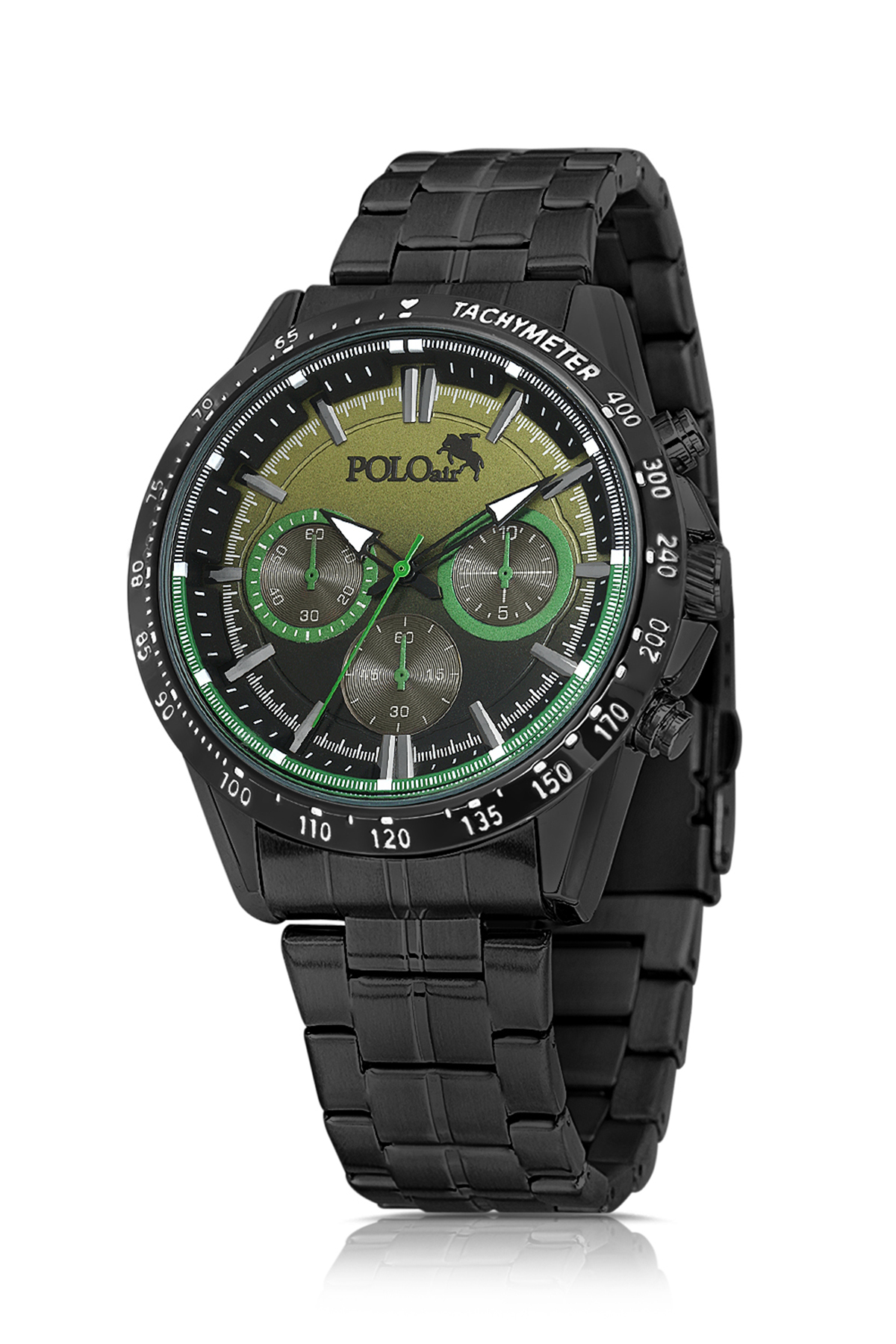 Spor Erkek Kol Saati Ve 55Ml Parfüm Hediyelik Kutusunda Set Siyah Yeşil Renk St-5010E3 Yeşil St-5010E3