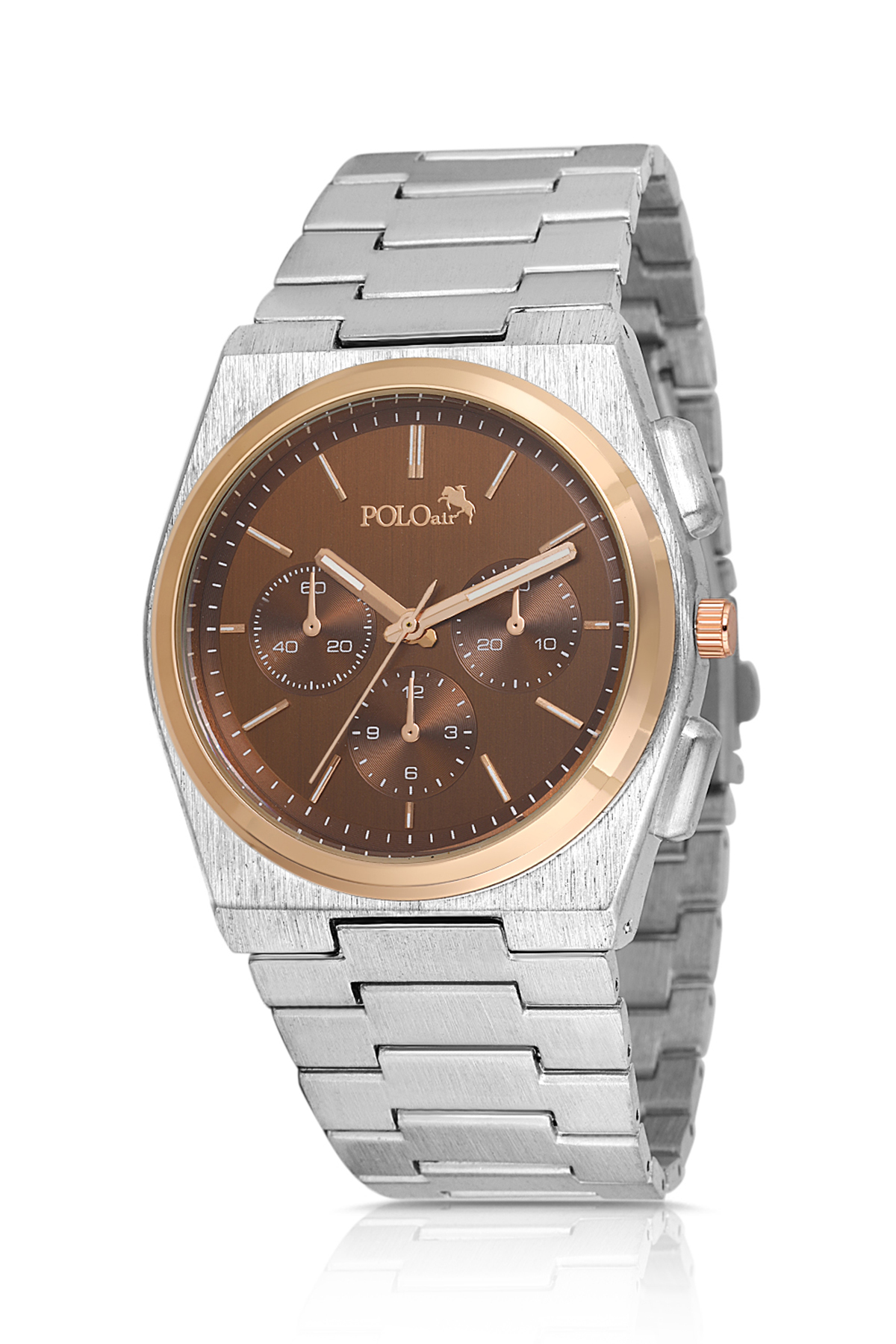 Spor Erkek Kol Saati Ve Parfüm Hediyelik Kutusunda Set Gümüş Kahve Bakır Renk St-5002E4 Çok Renkli St-5002E4